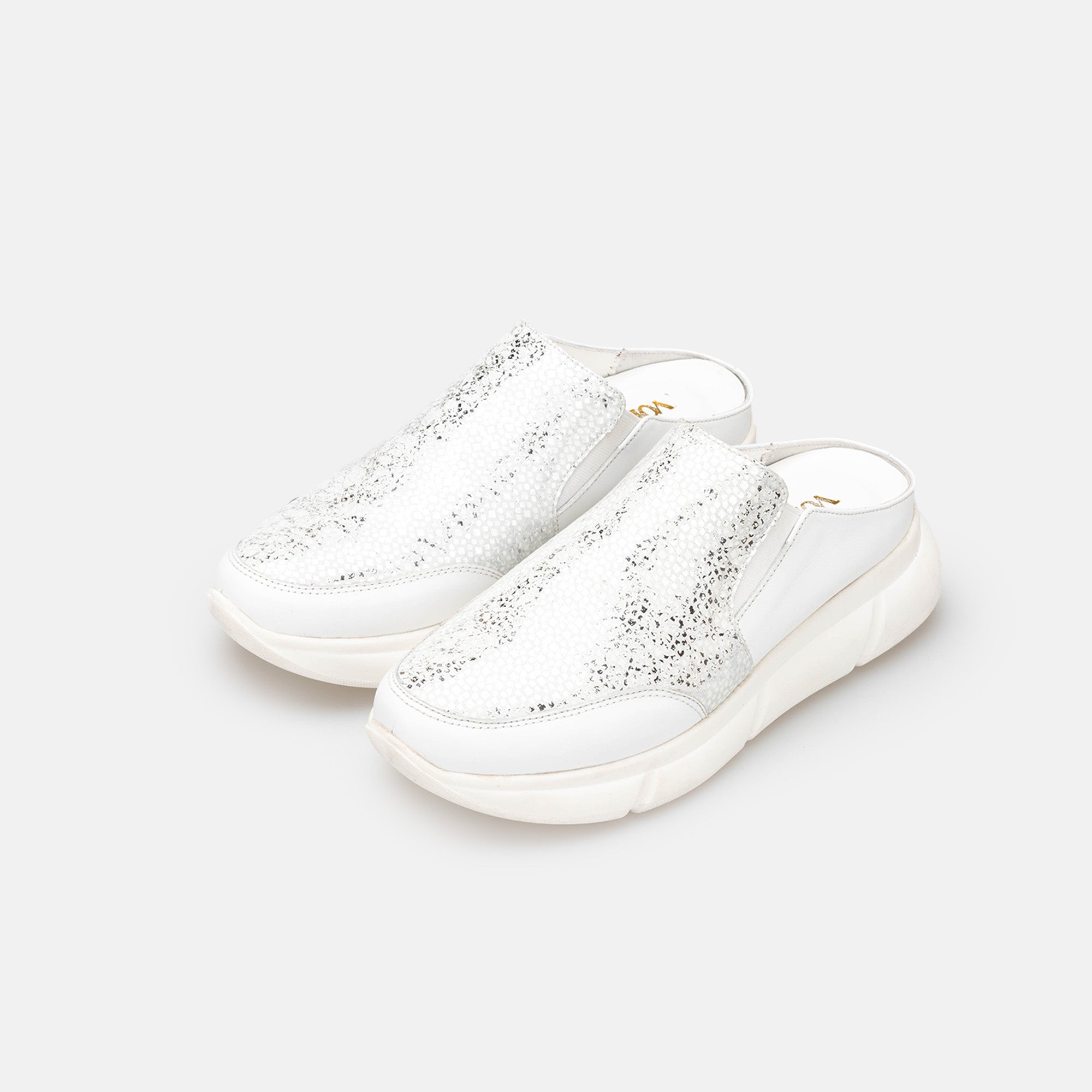 Volzak 190 Mule en cuir Blanc