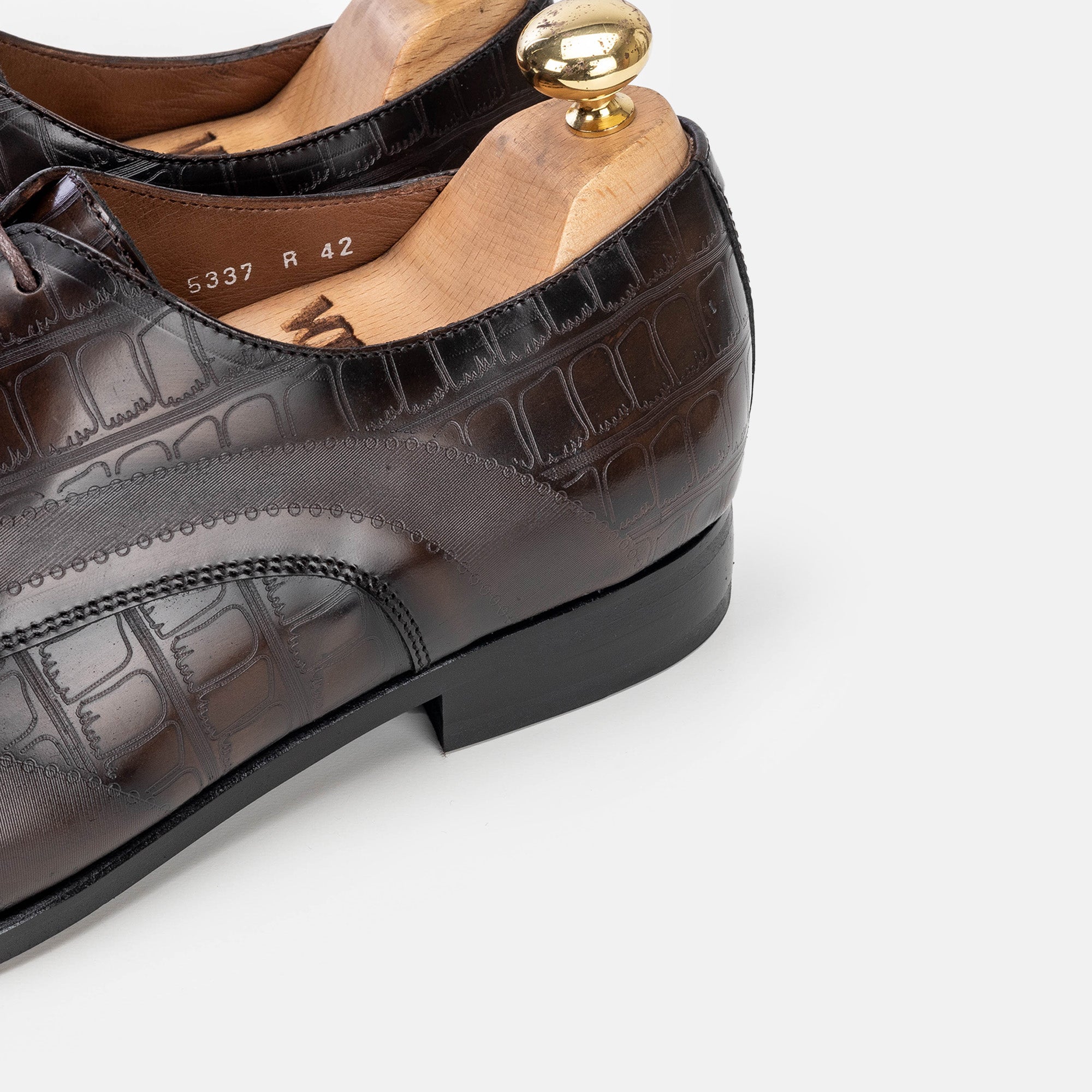 Volzak 5337 chaussure en cuir Démasquable Marron vintage