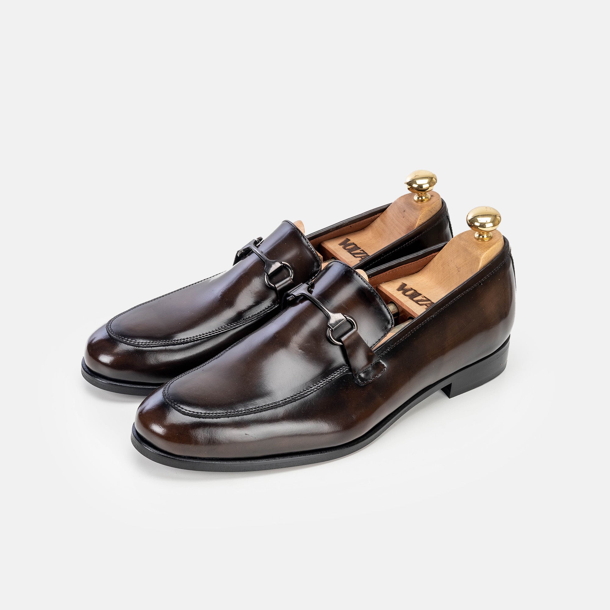 Volzak 5335 chaussure en cuir Démasquable Marron vintage