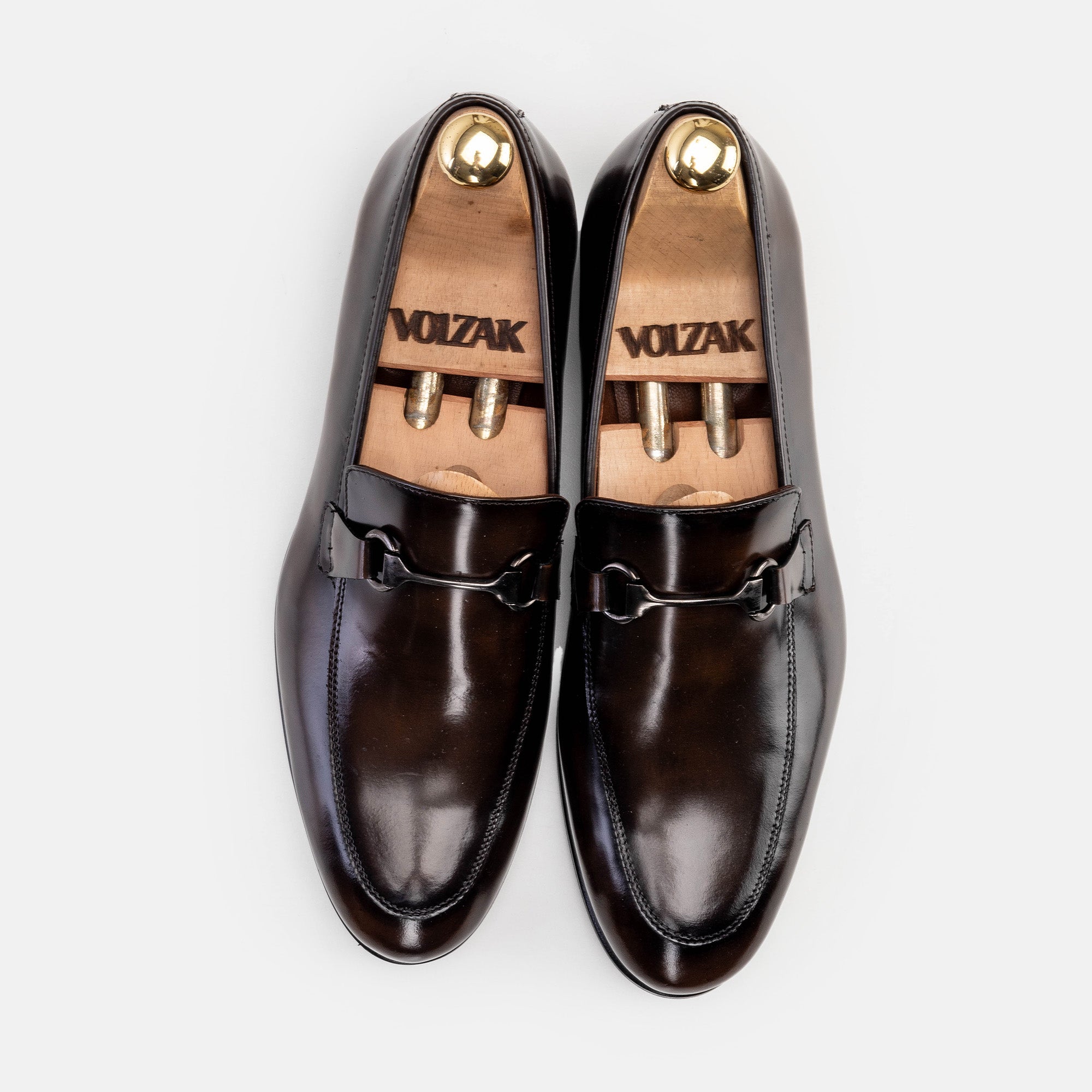 Volzak 5335 chaussure en cuir Démasquable Marron vintage