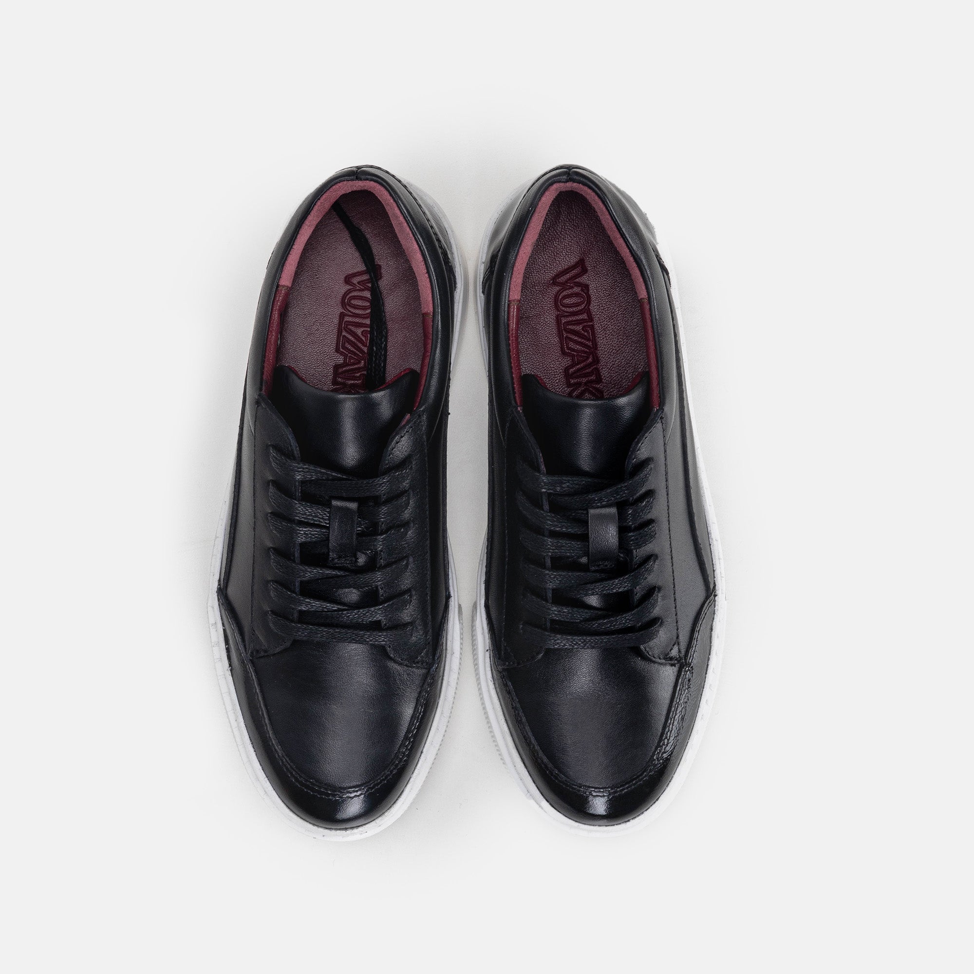 Volzak 2037 Basket en cuir Noir