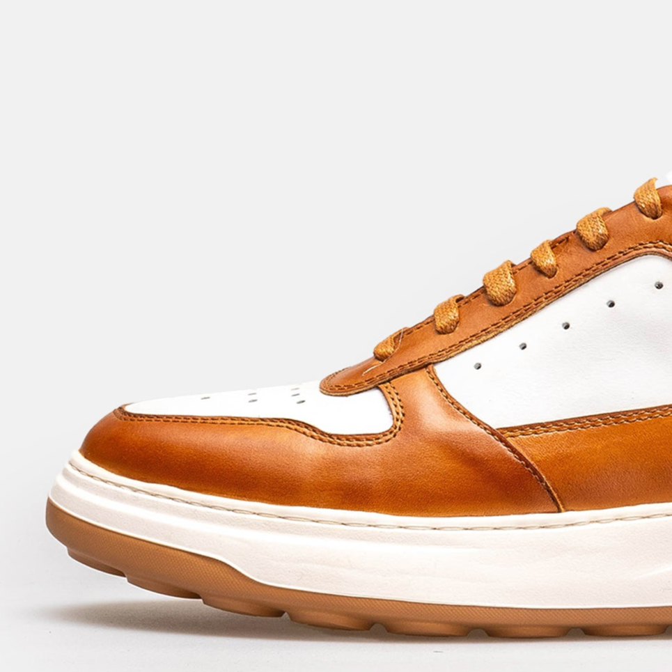 Volzak 6095 basket en cuir Camel