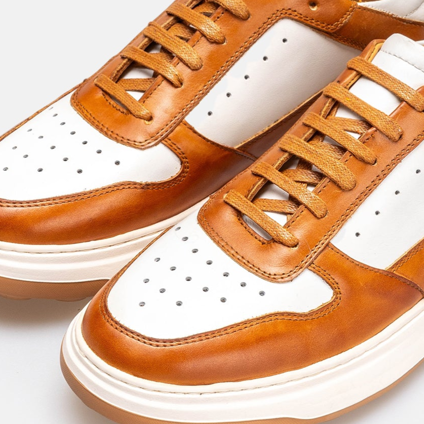 Volzak 6095 basket en cuir Camel