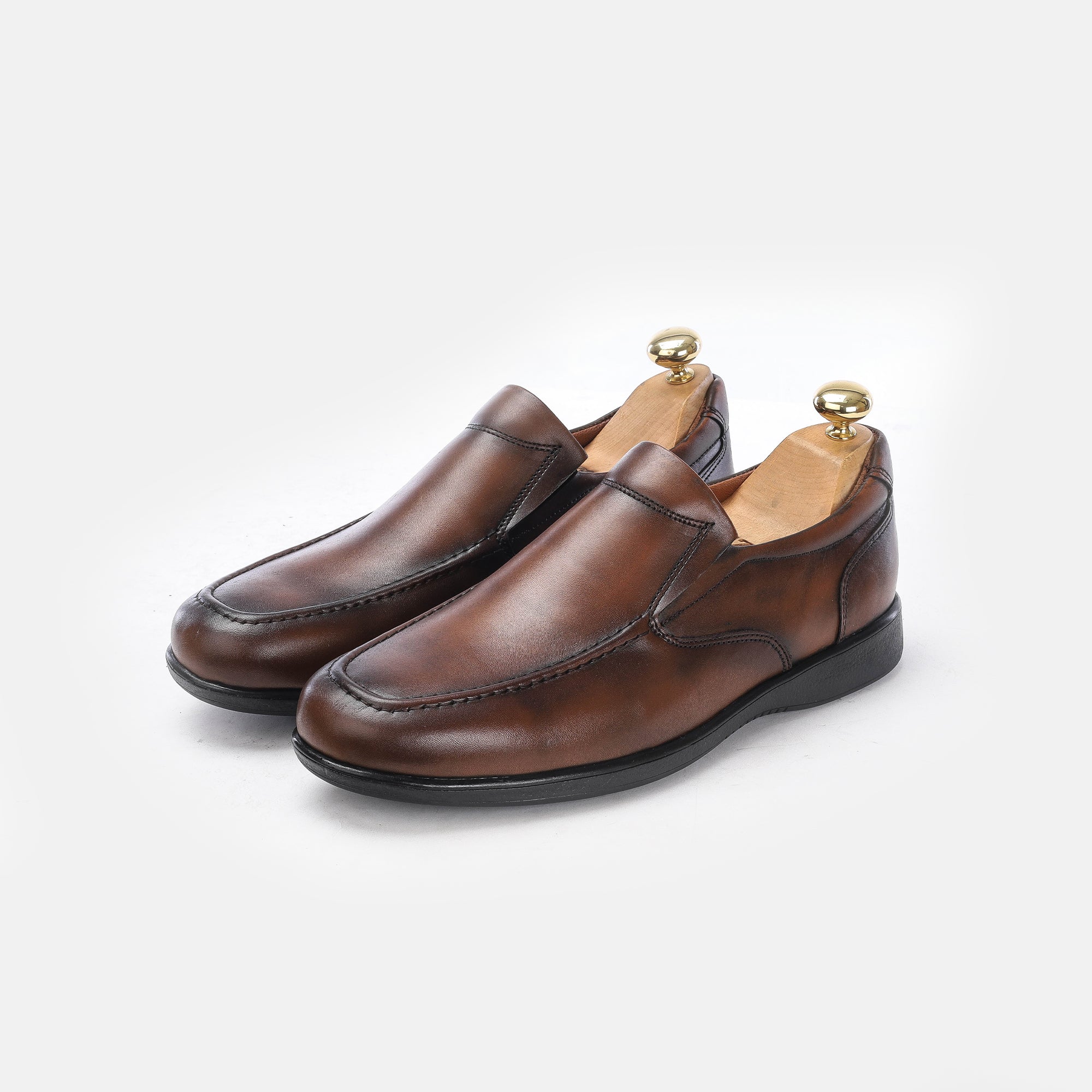 Volzak 5163 chaussure cuir marron vintage