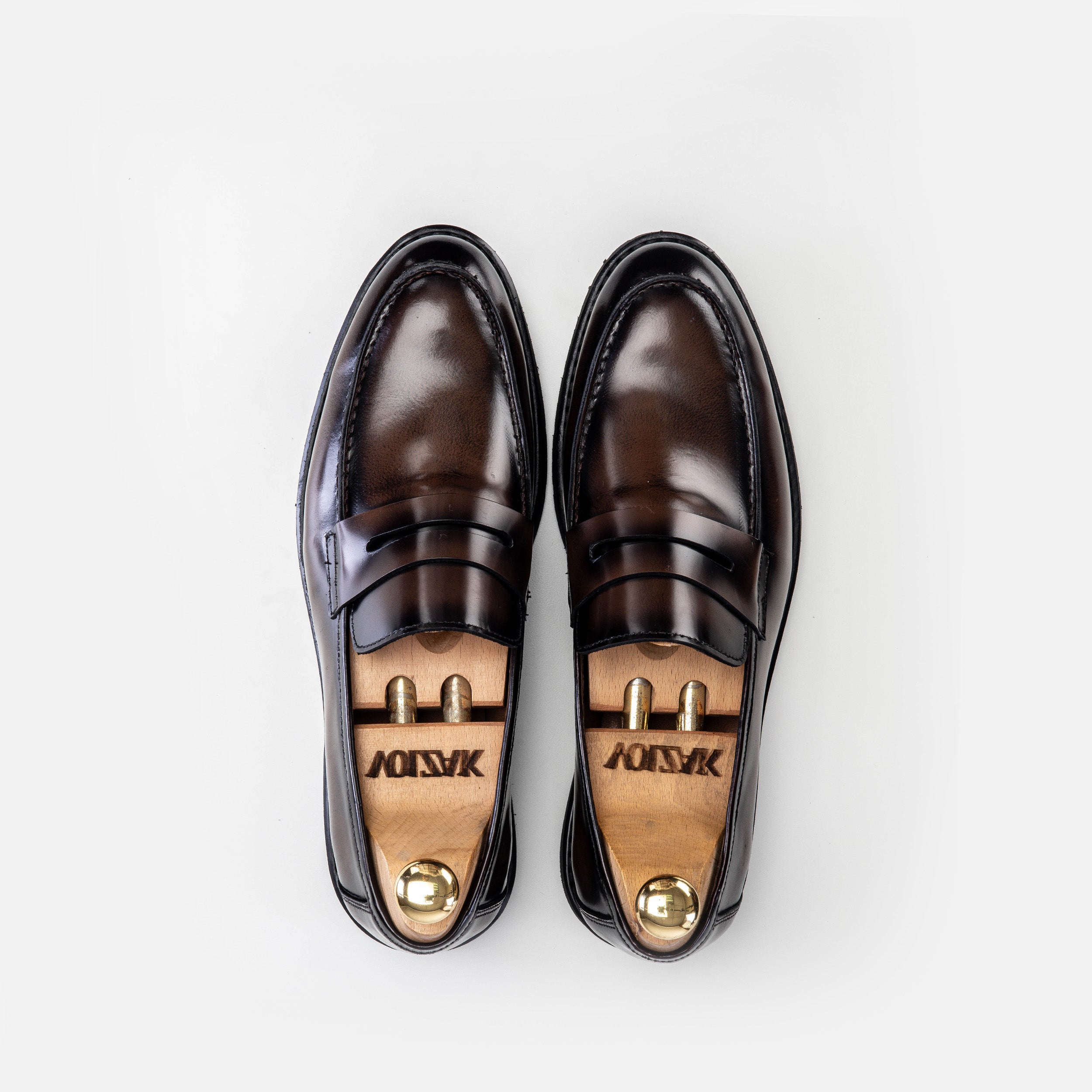 Volzak 5157 mocassin en cuir démasquable marron