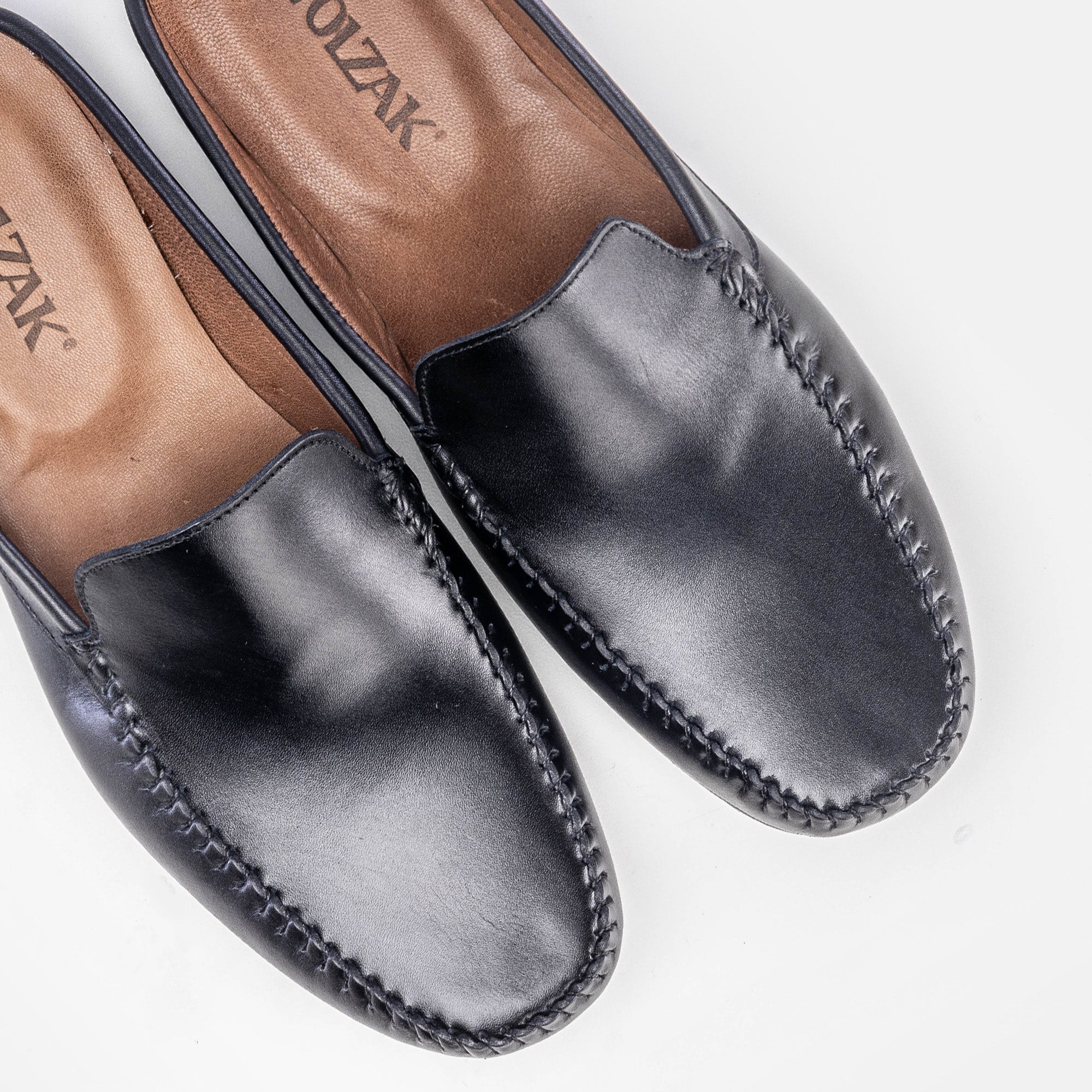 Volzak 5176 Mule en cuir noir