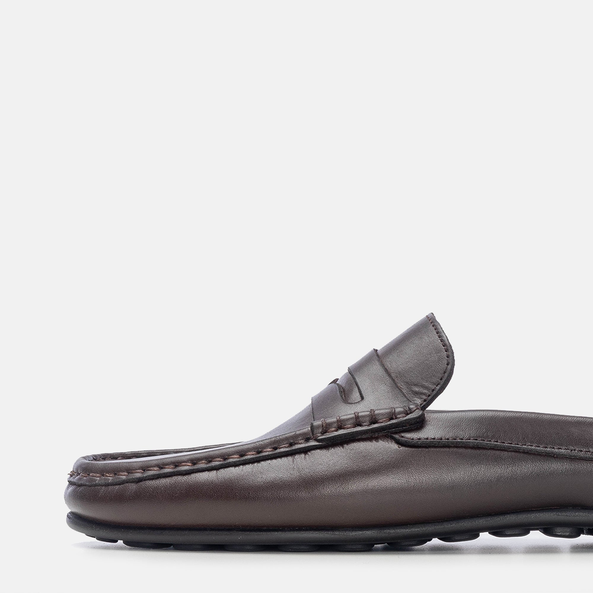 Volzak 5175 Mule en cuir marron