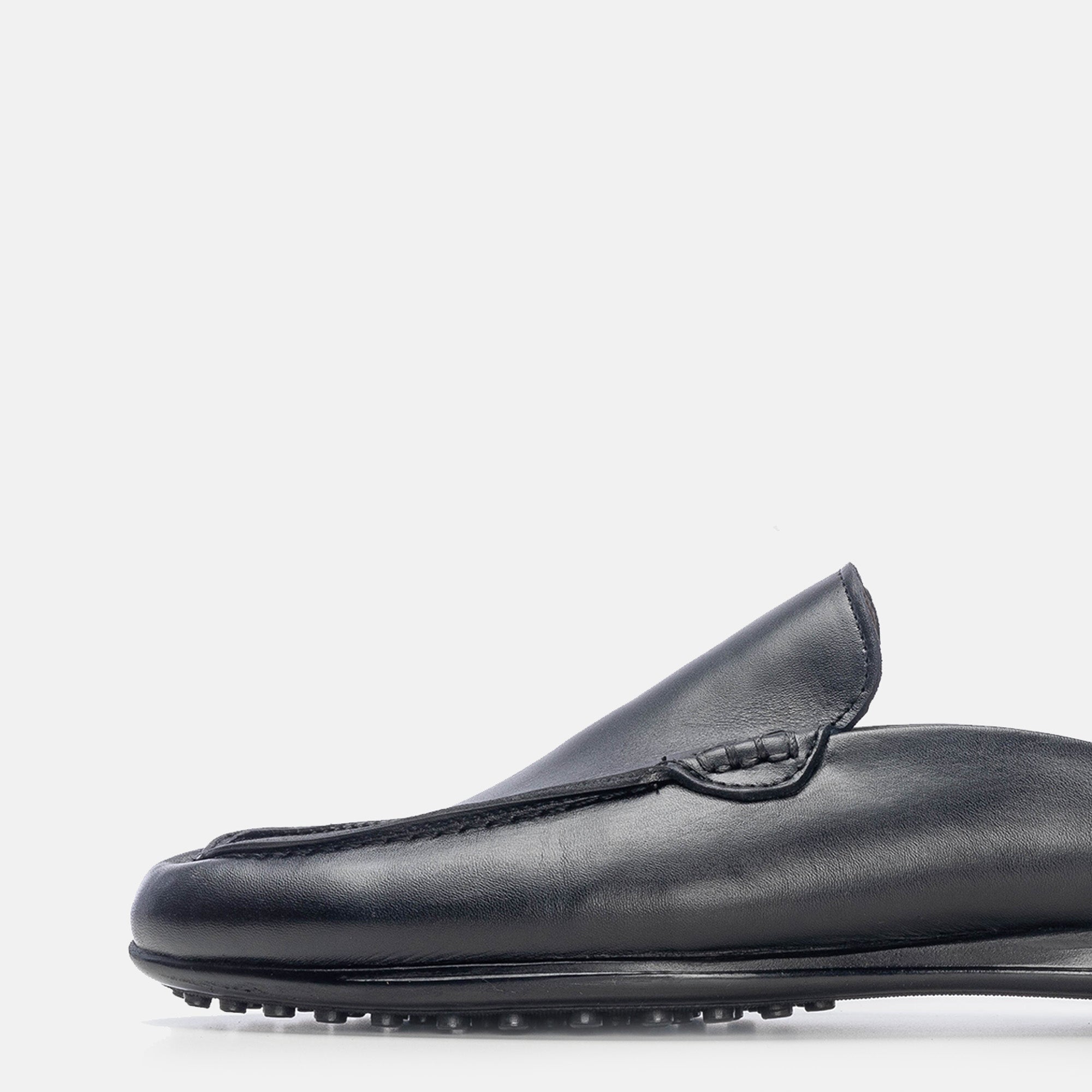 Volzak 5173 Mule en cuir noir