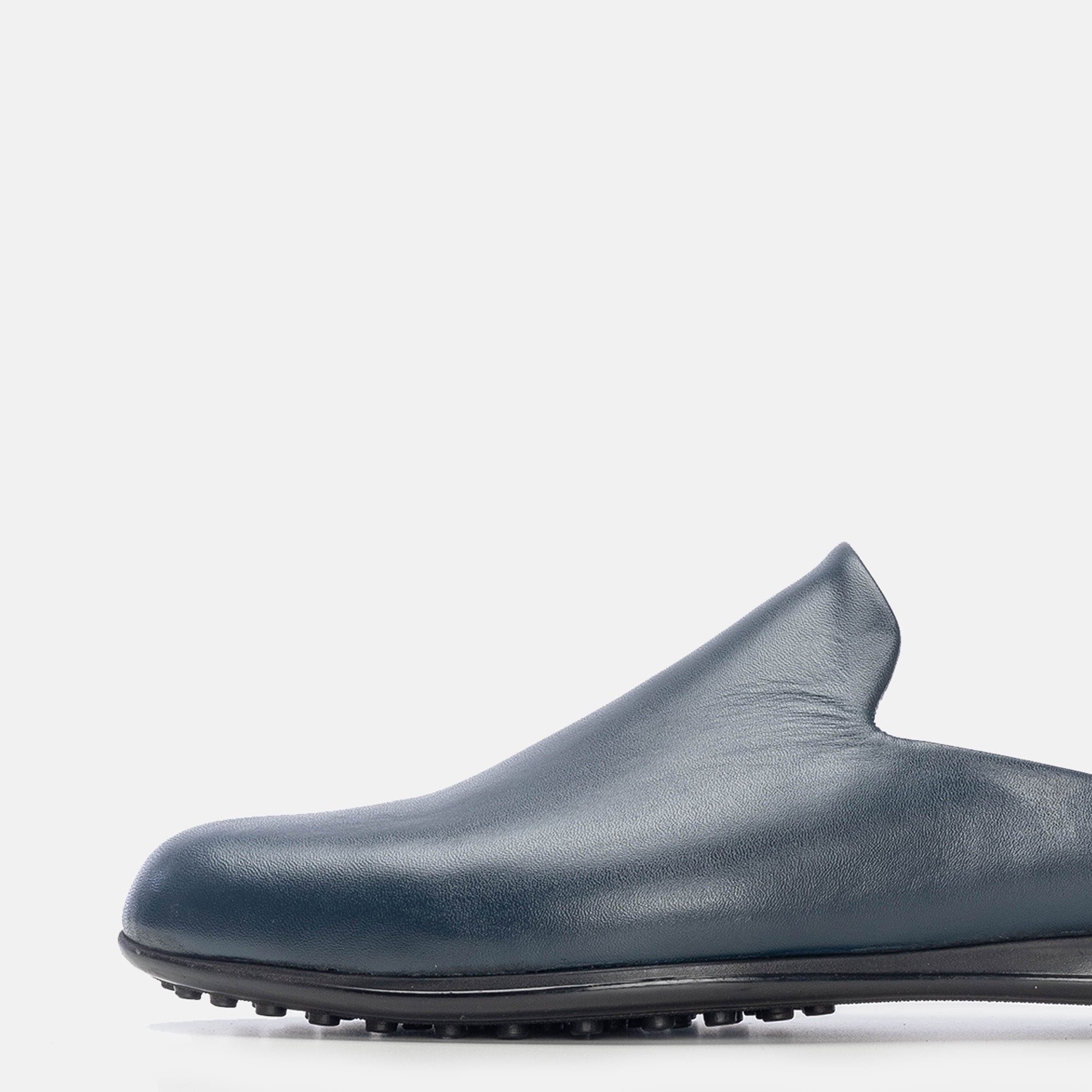 Volzak 5174 Mule en cuir bleu
