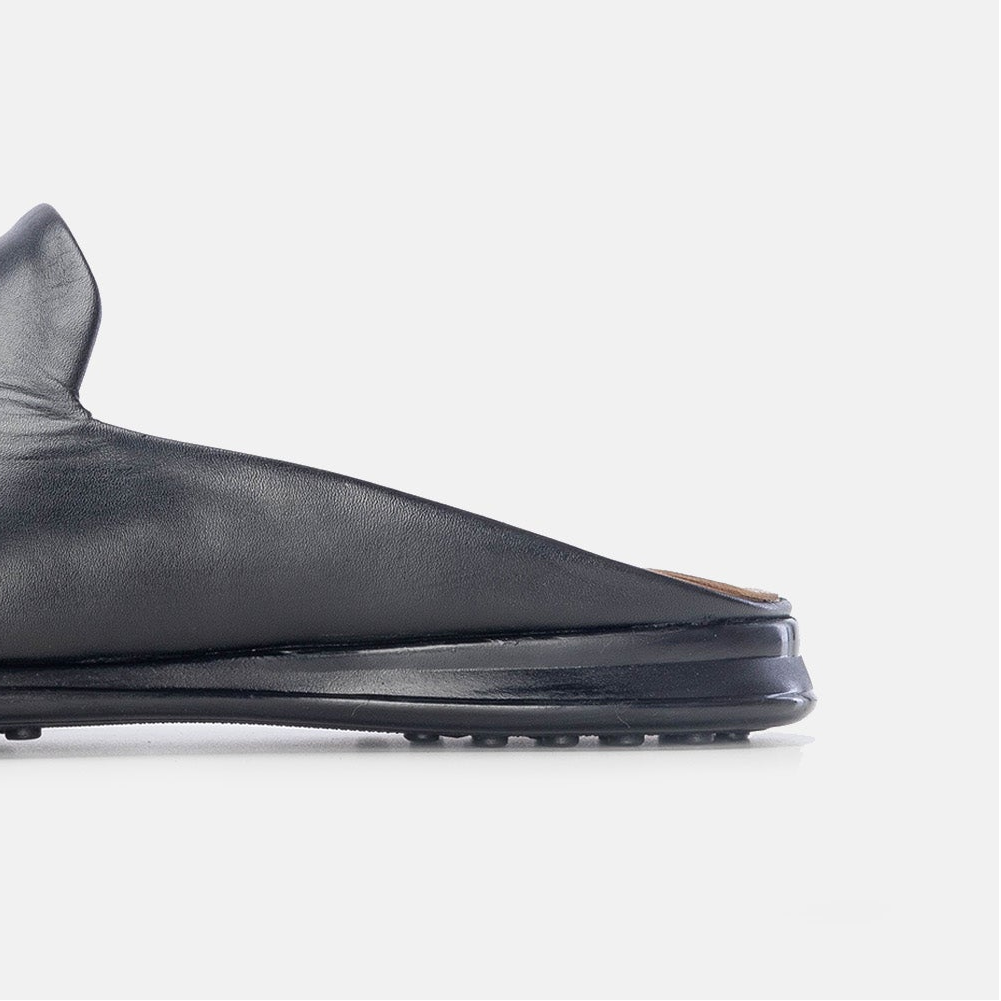 Volzak 5174 Black Leather Mule