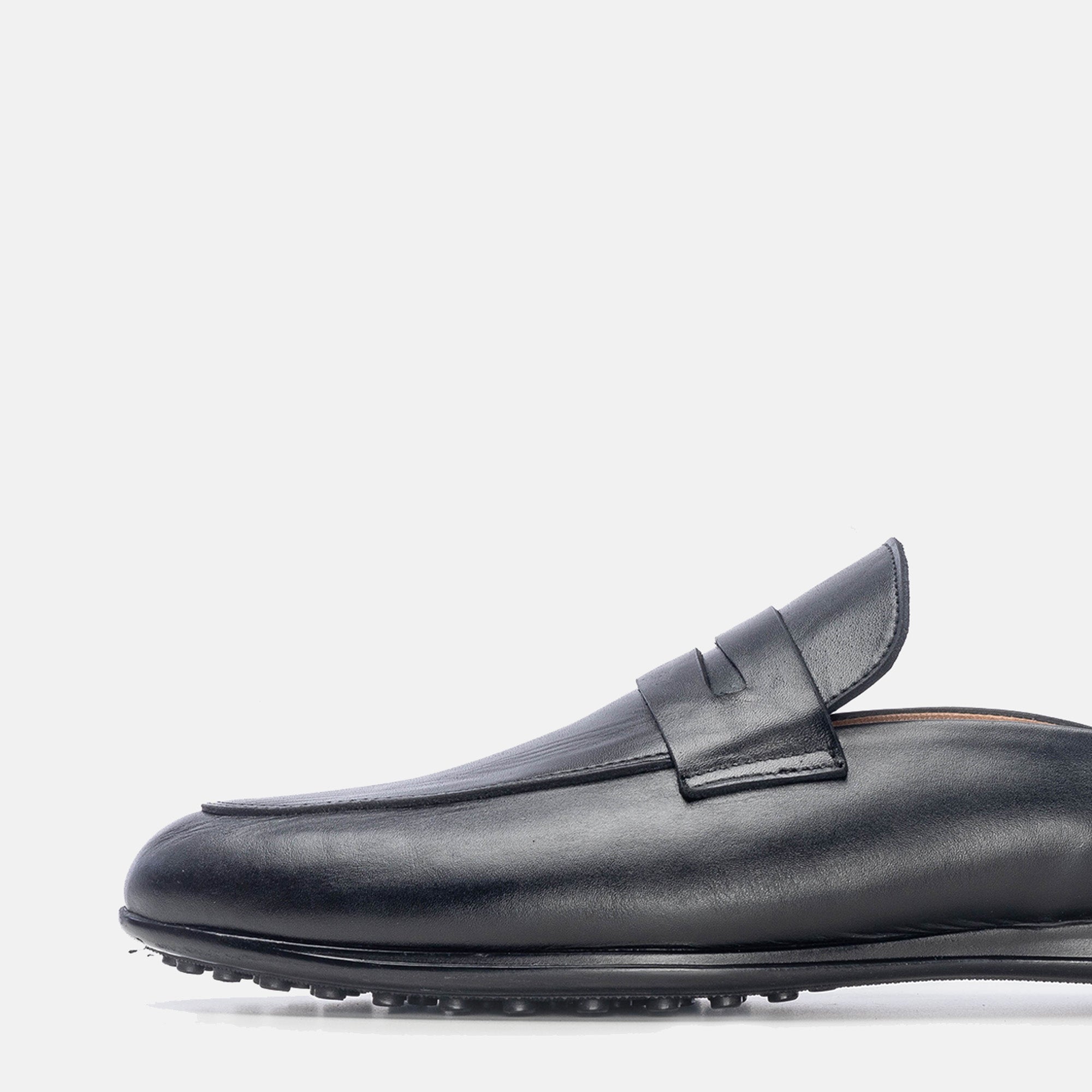 Volzak 5172 Mule en cuir noir