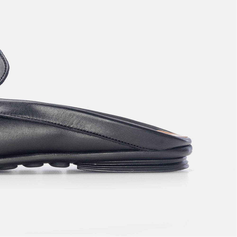 Volzak 5176 Black Leather Mule