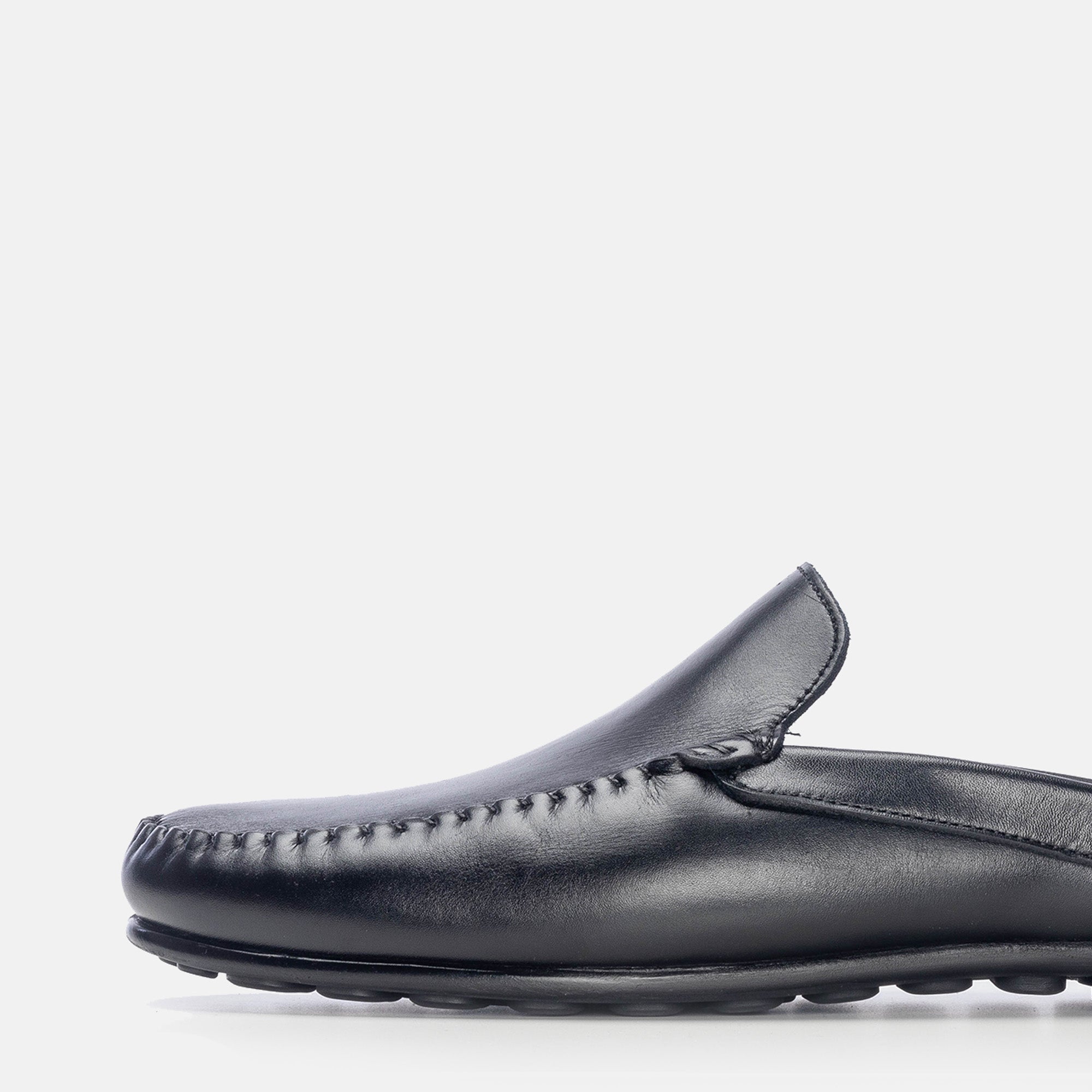 Volzak 5176 Mule en cuir noir