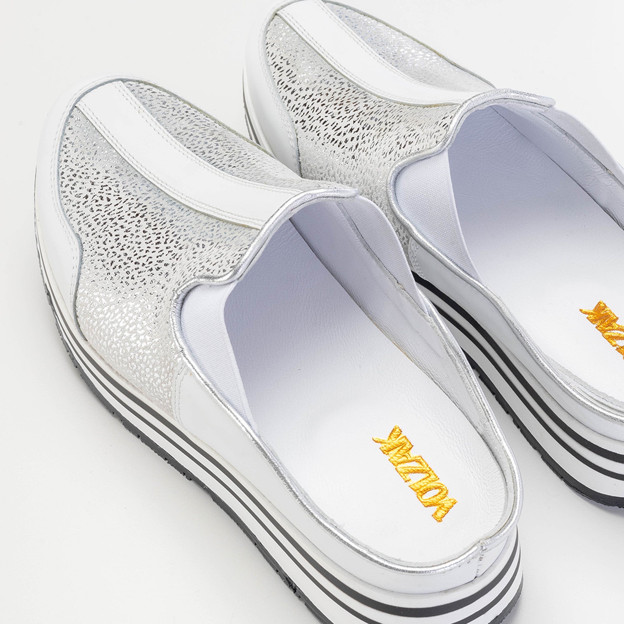 Volzak 04 Mule en cuir Blanc
