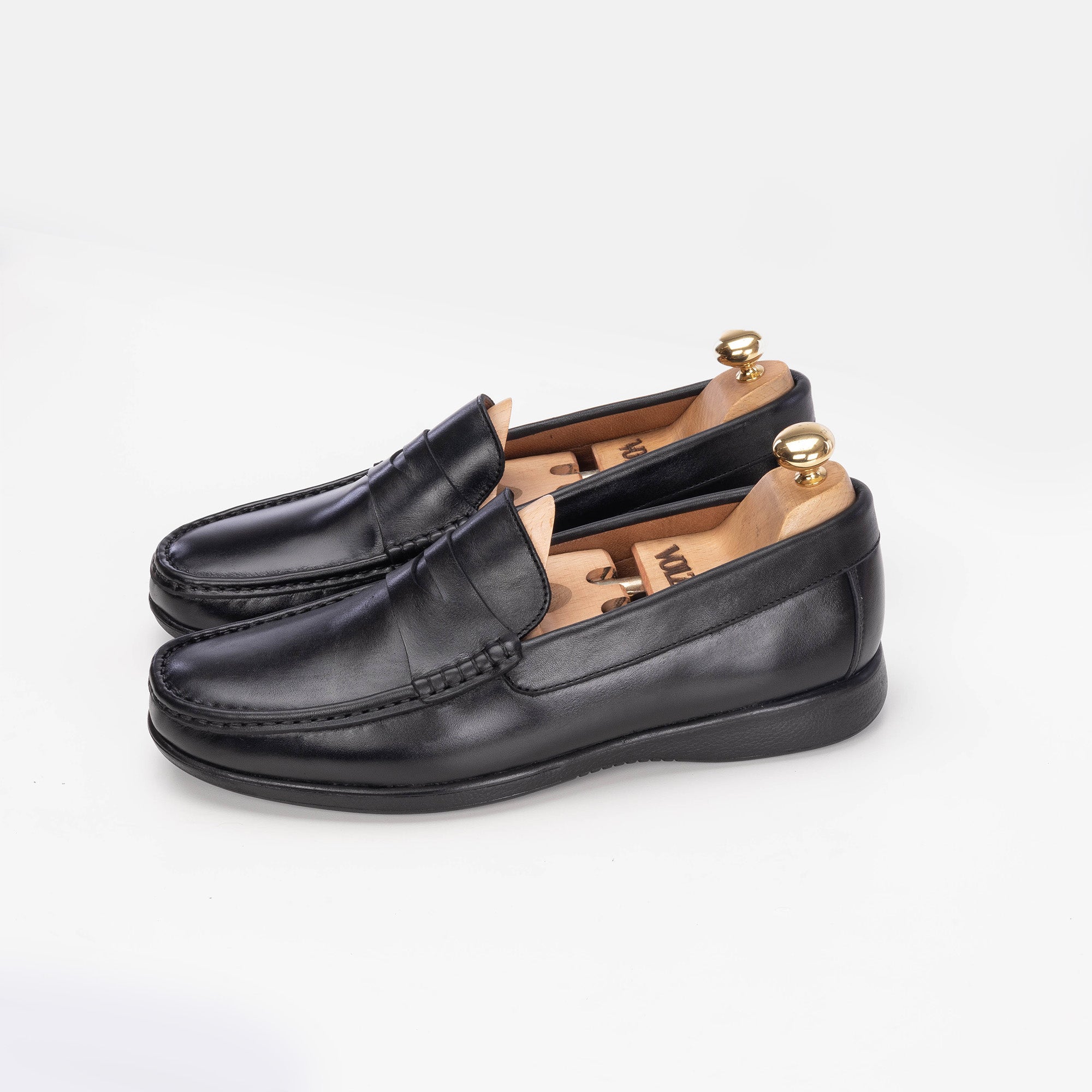 Volzak 5205 Black Leather Moccasin