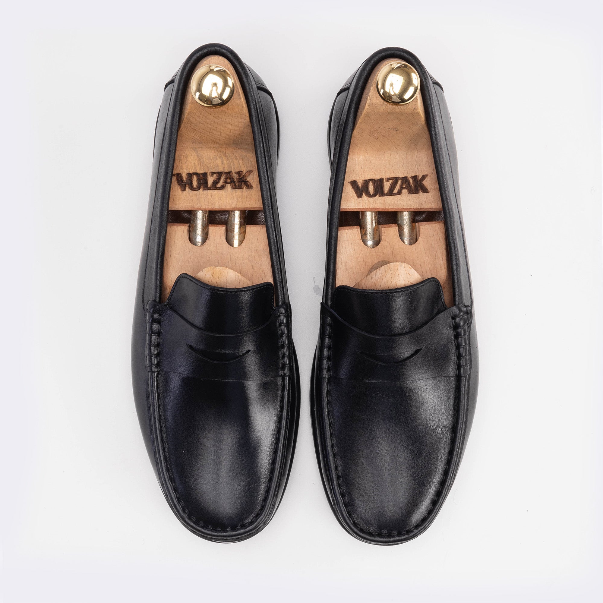 Volzak 5205 Black Leather Moccasin