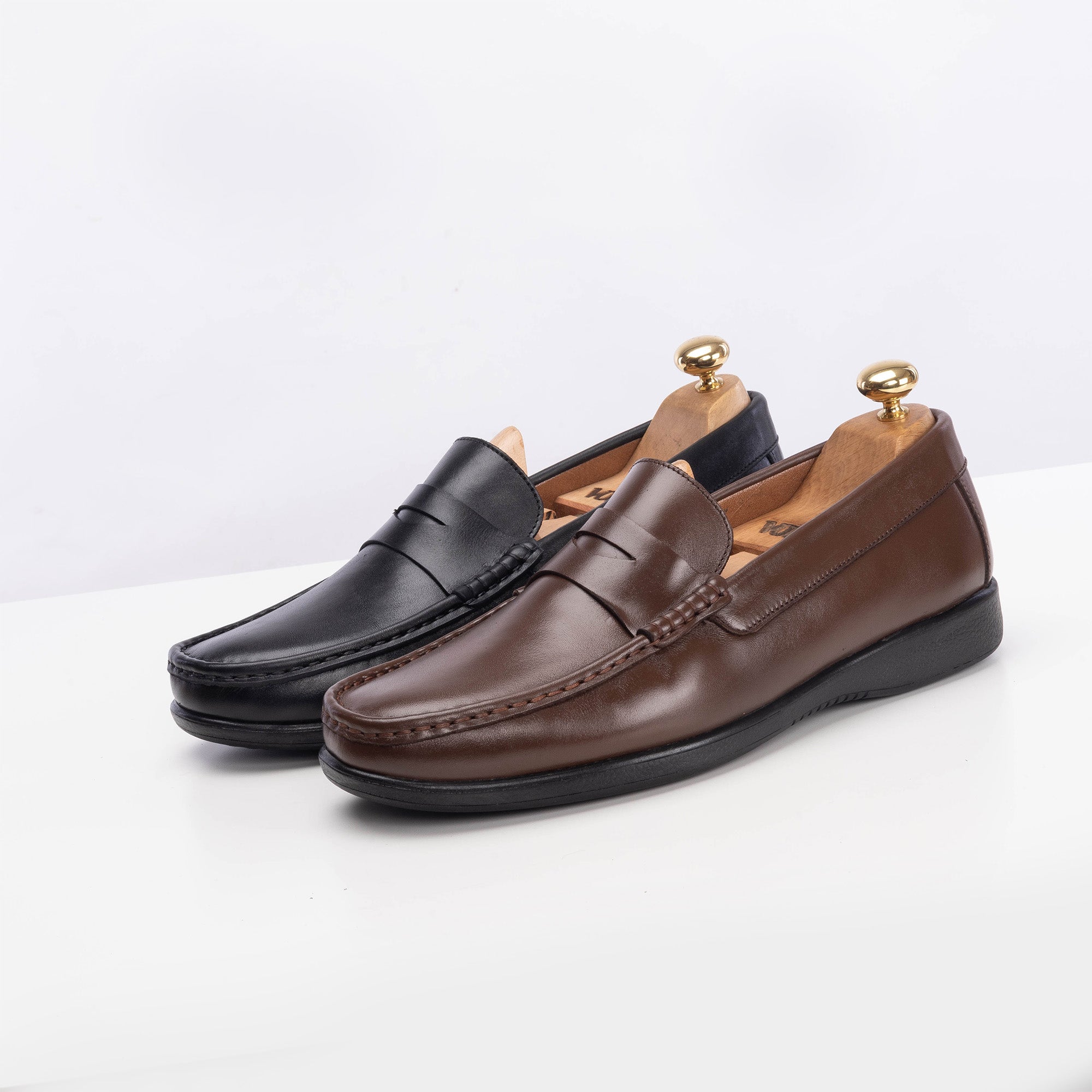 Volzak 5205 Black Leather Moccasin