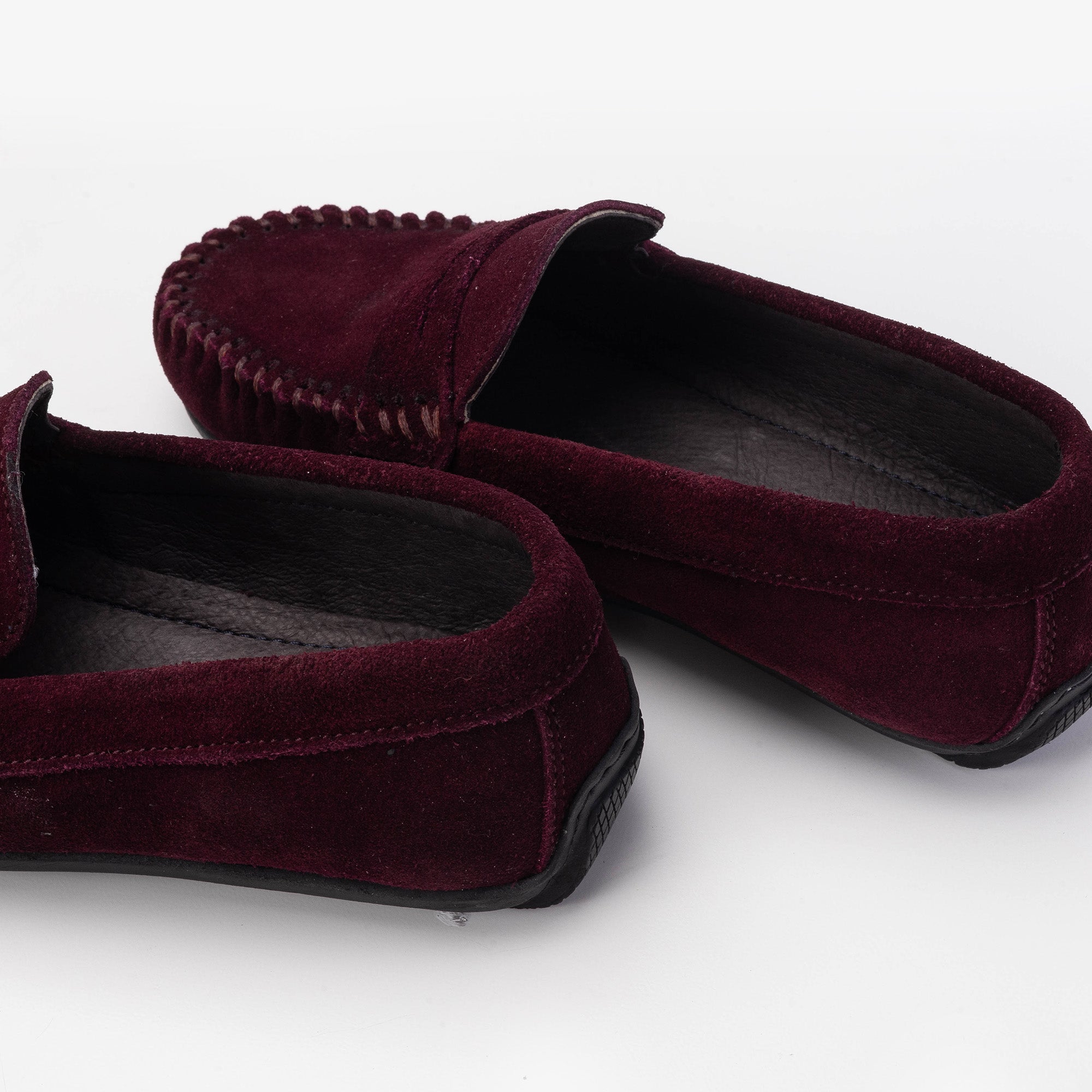Volzak 01 Mocassin enfant en daim Bordeaux