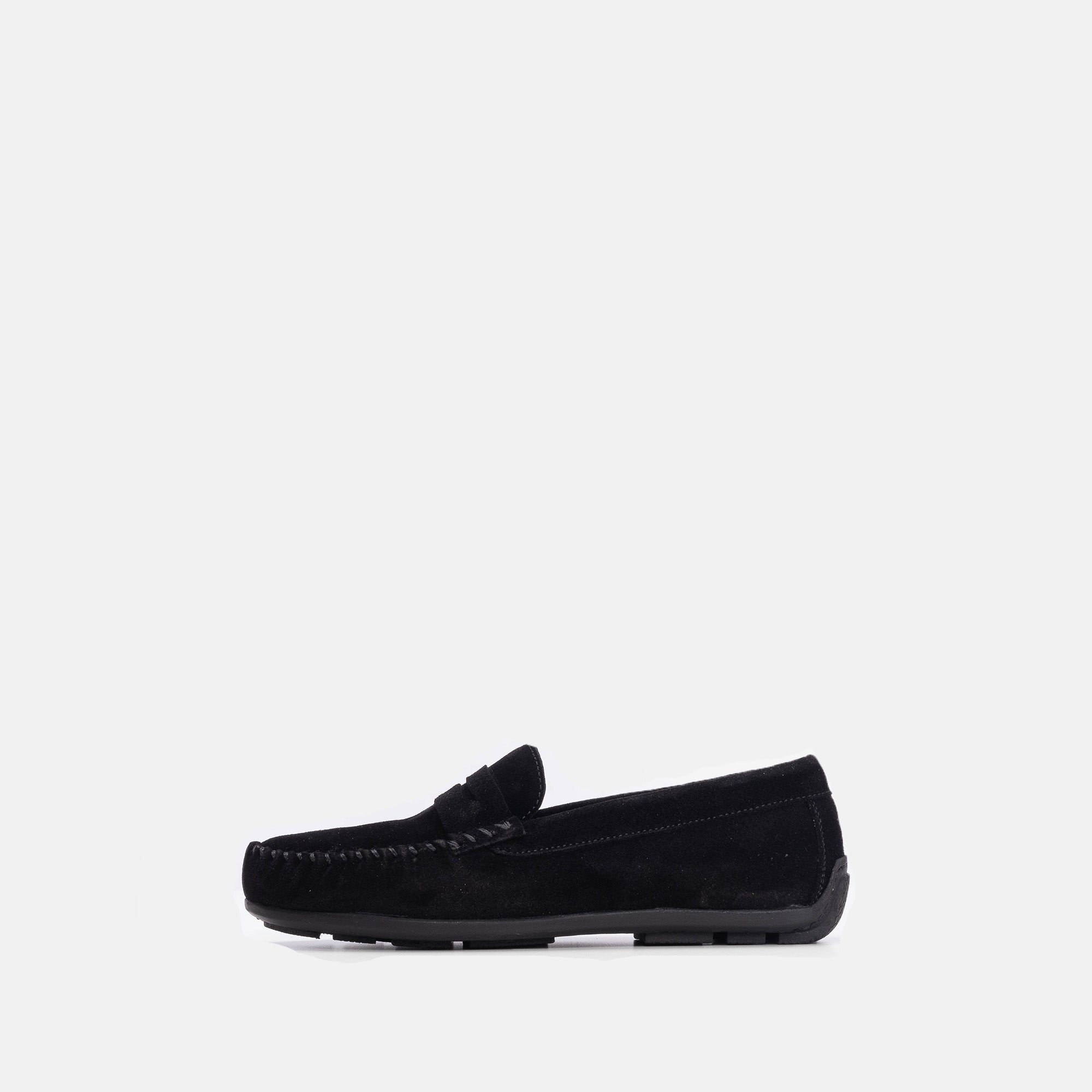 Volzak 01 Mocassin enfant en daim Noir