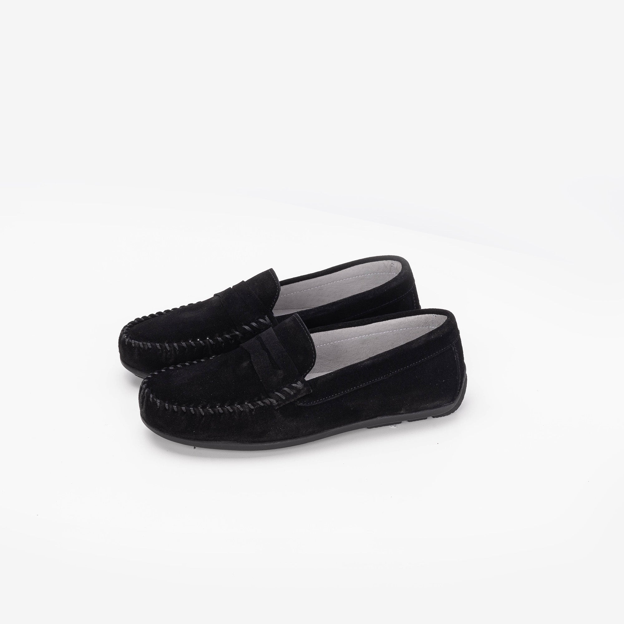 Volzak 01 Mocassin enfant en daim Noir