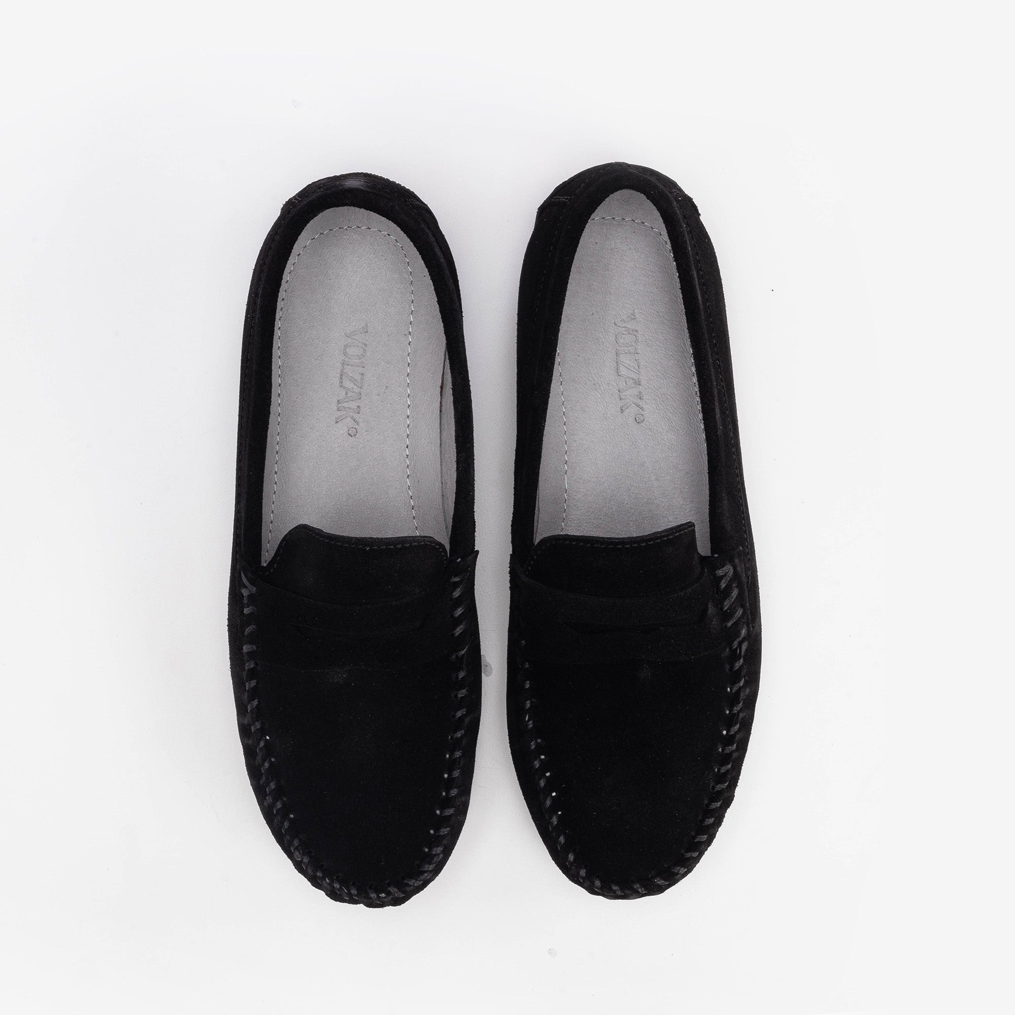 Volzak 01 Mocassin enfant en daim Noir