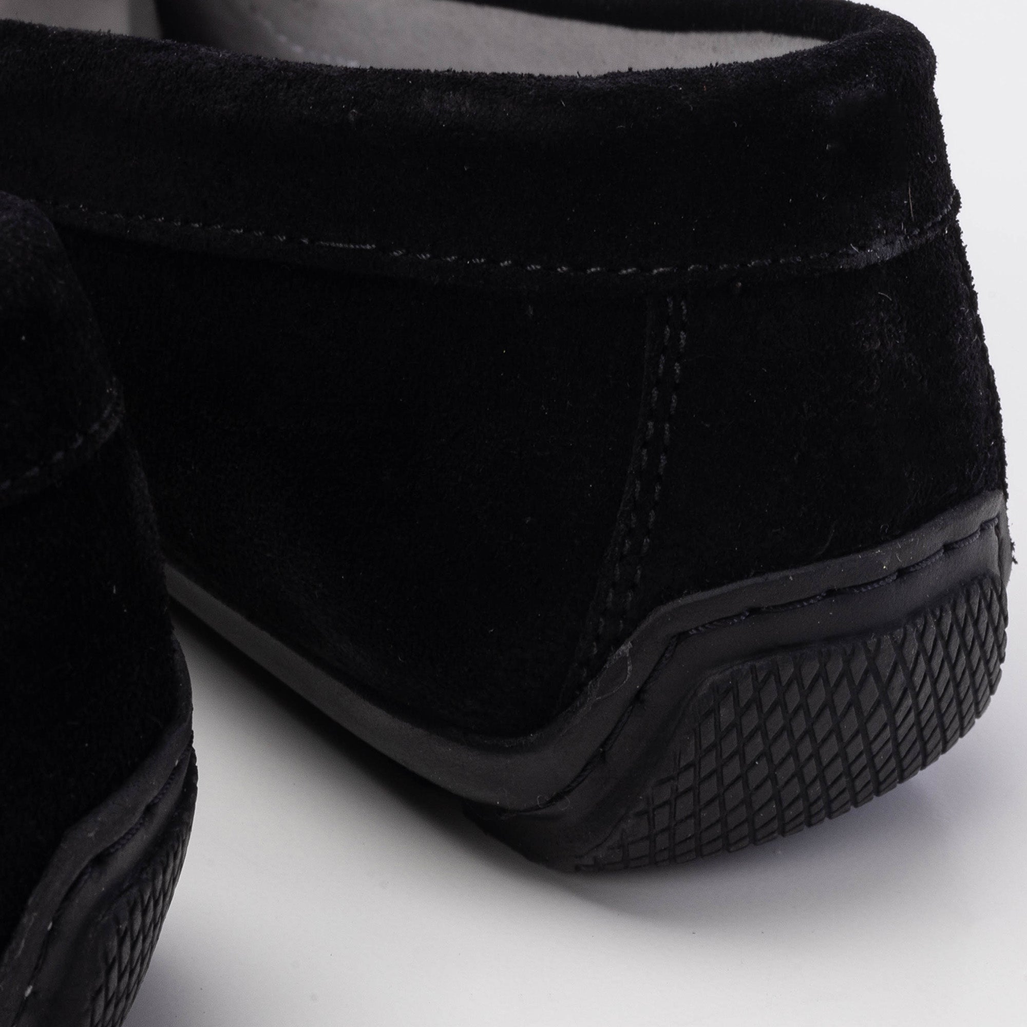 Volzak 01 Mocassin enfant en daim Noir