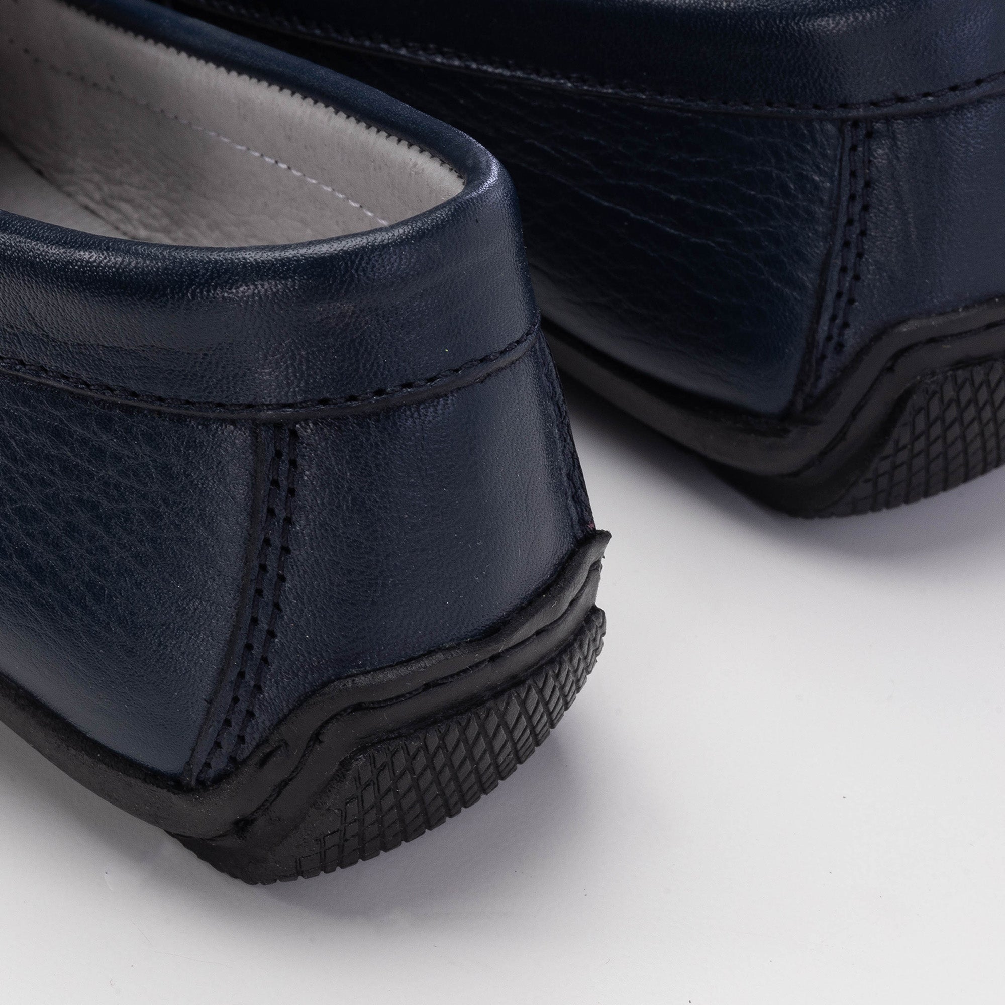Volzak 01 Mocassin enfant en cuir Bleu