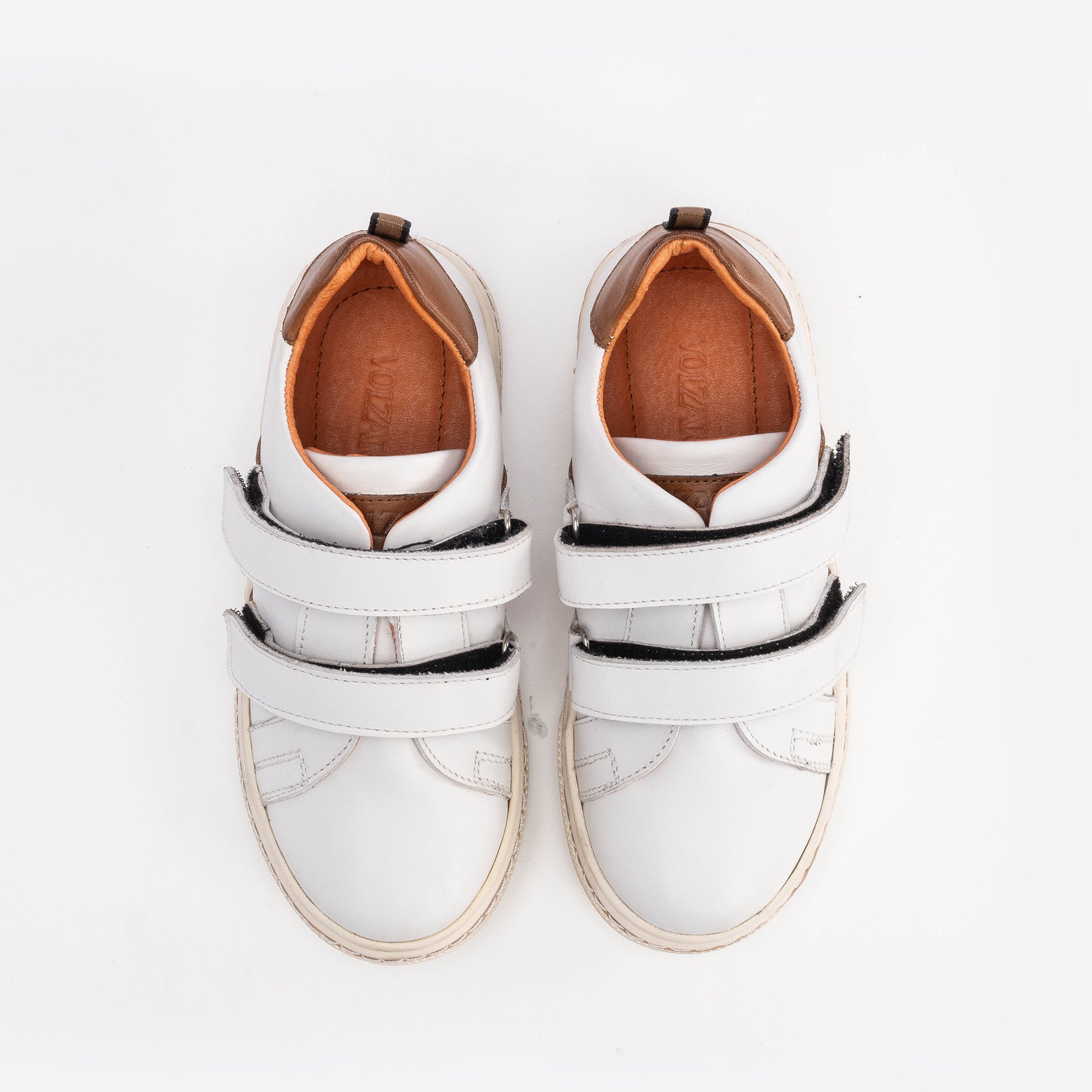 Volzak 017 Chaussure enfant en cuir Blanc