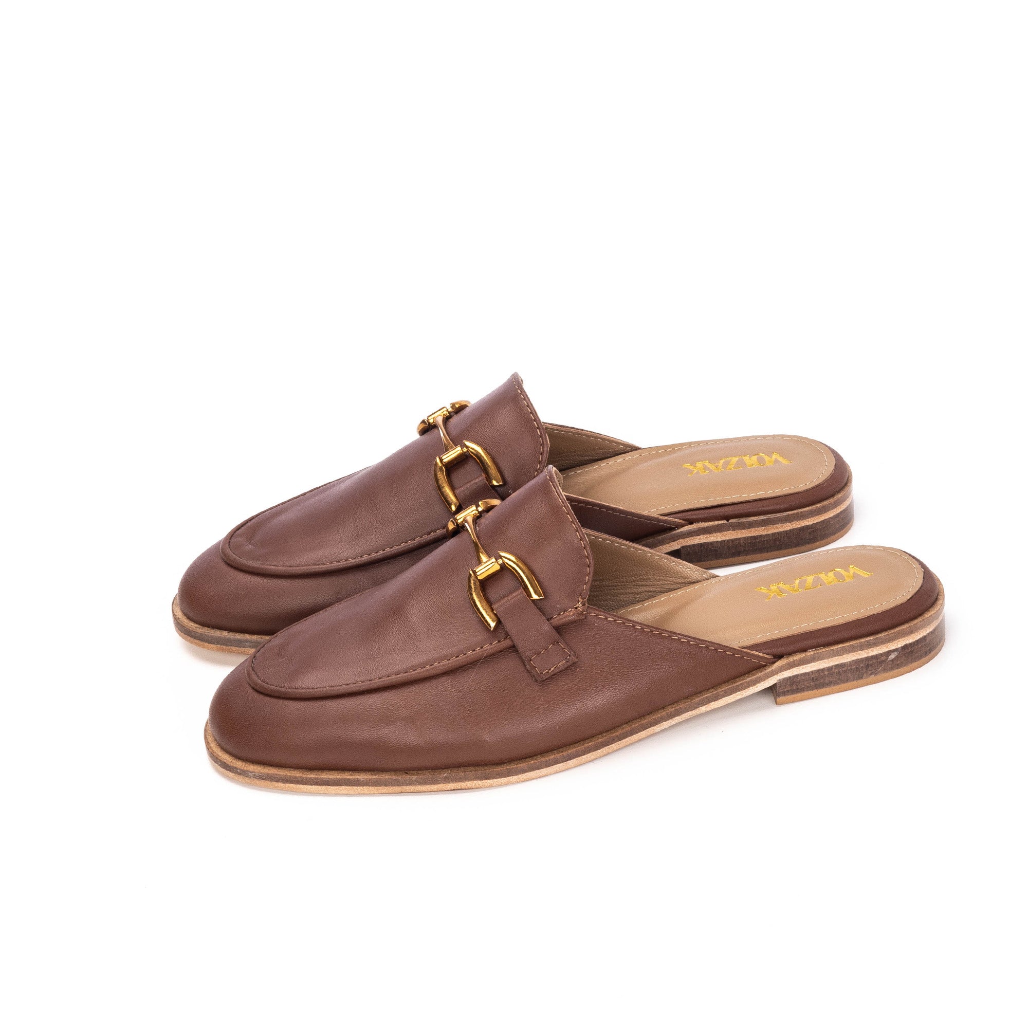 Volzak 3041 Mule en cuir Camel