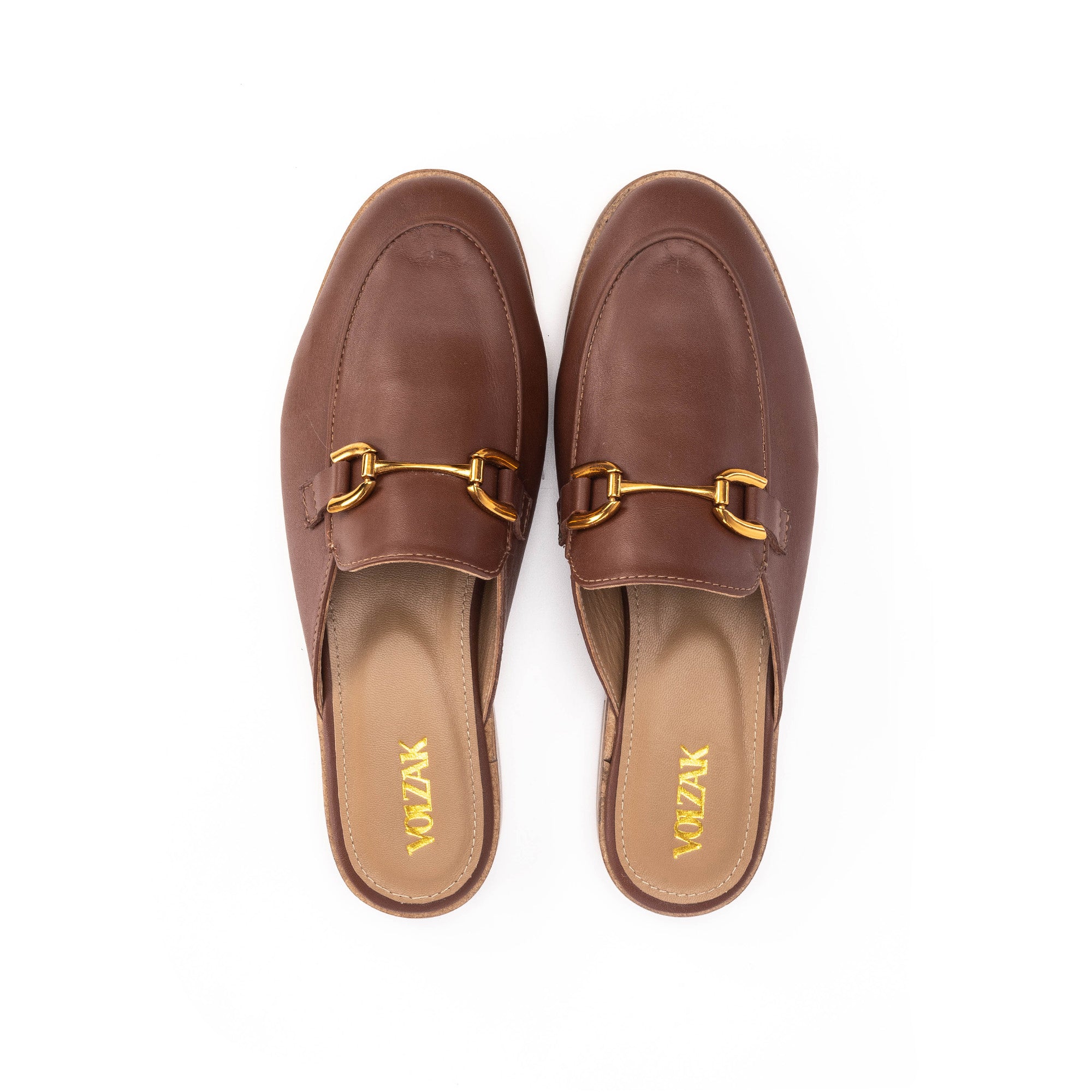Volzak 3041 Mule en cuir Camel