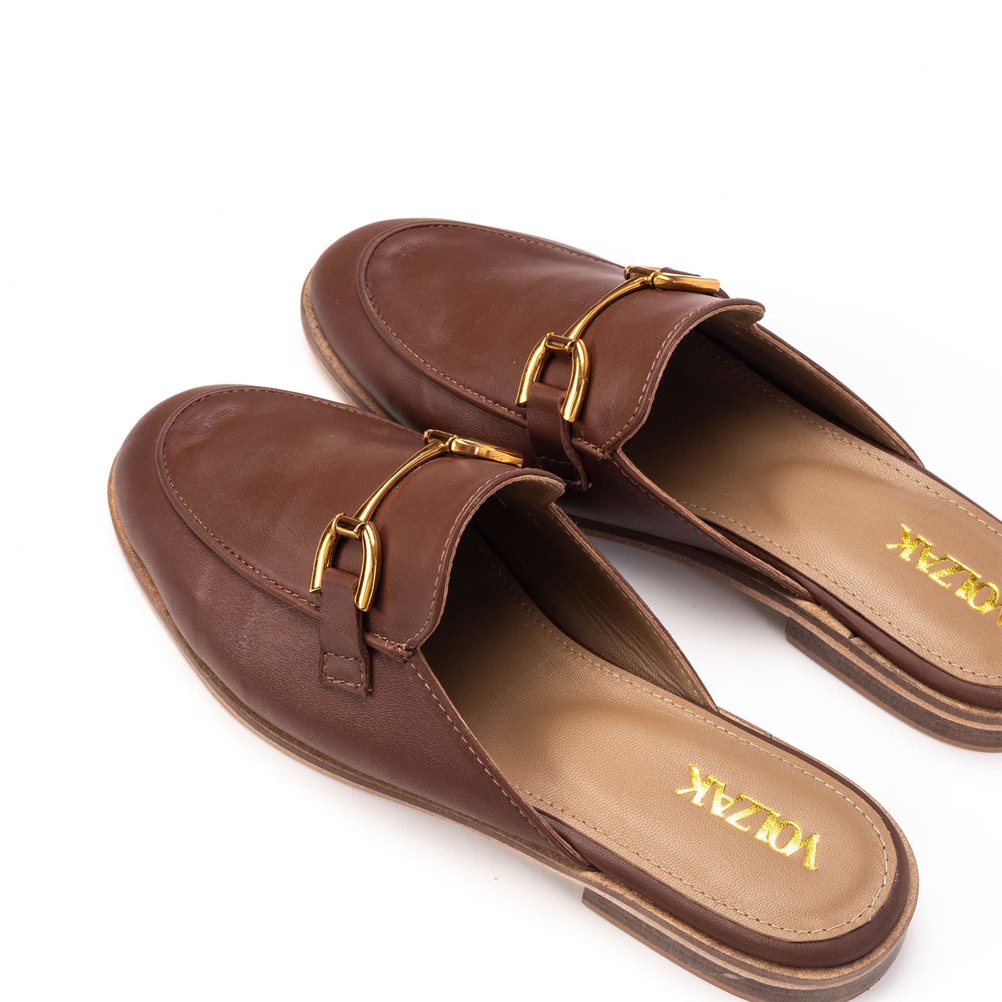 Volzak 3041 Mule en cuir Camel