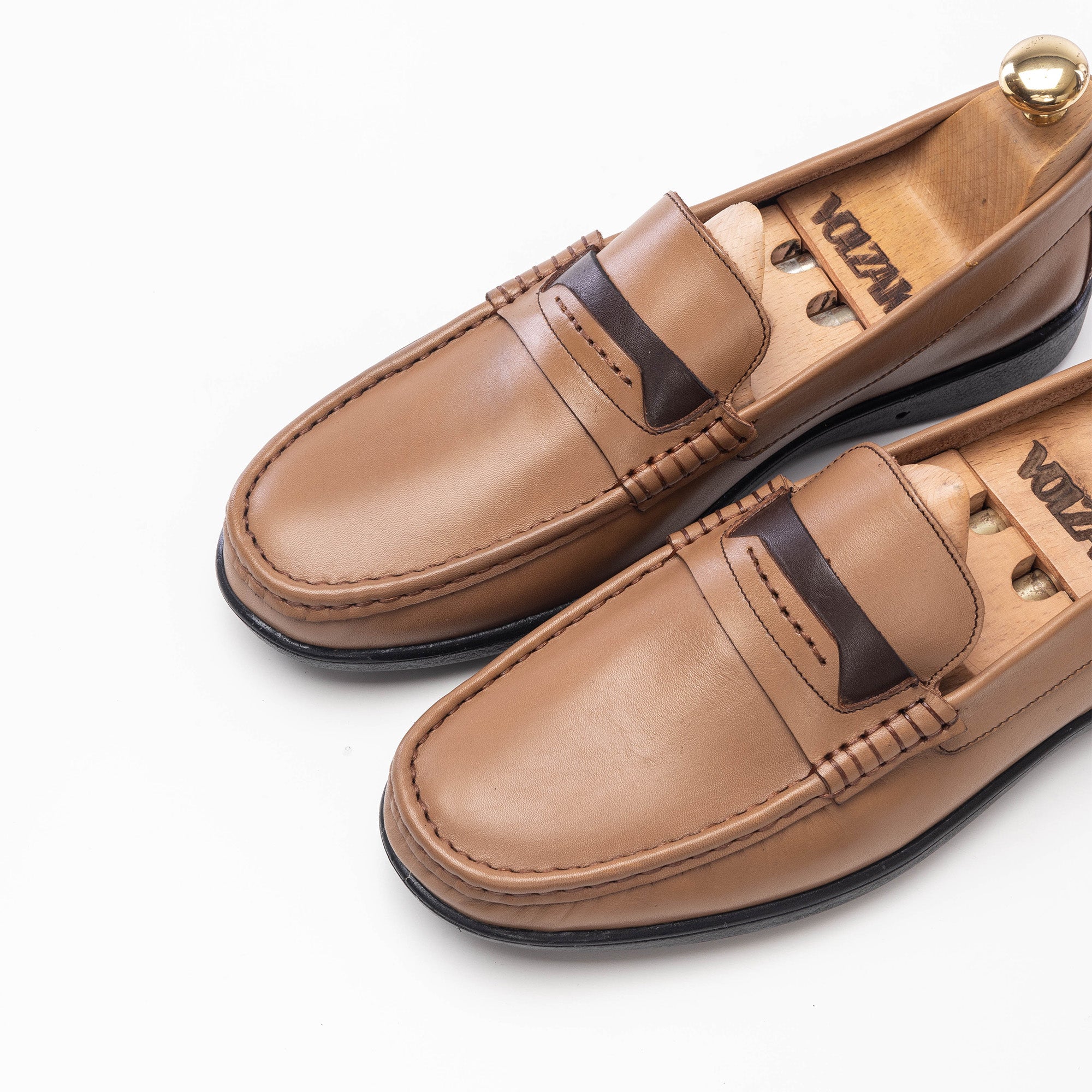Volzak 5213 Mocassin en cuir beige