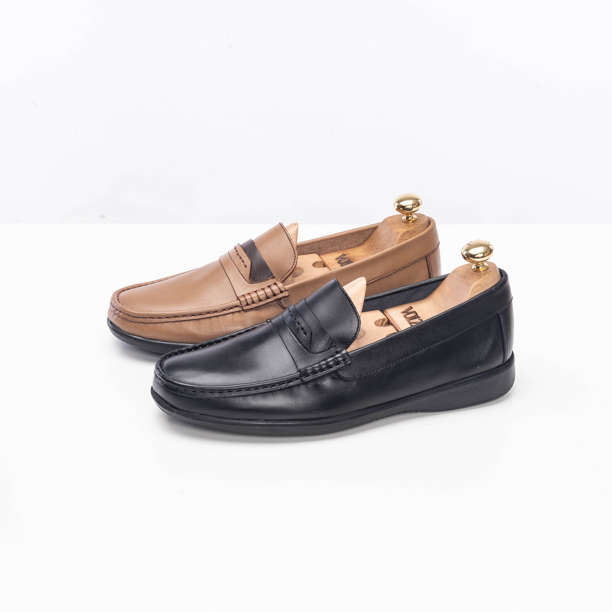 Volzak 5213 Mocassin en cuir beige