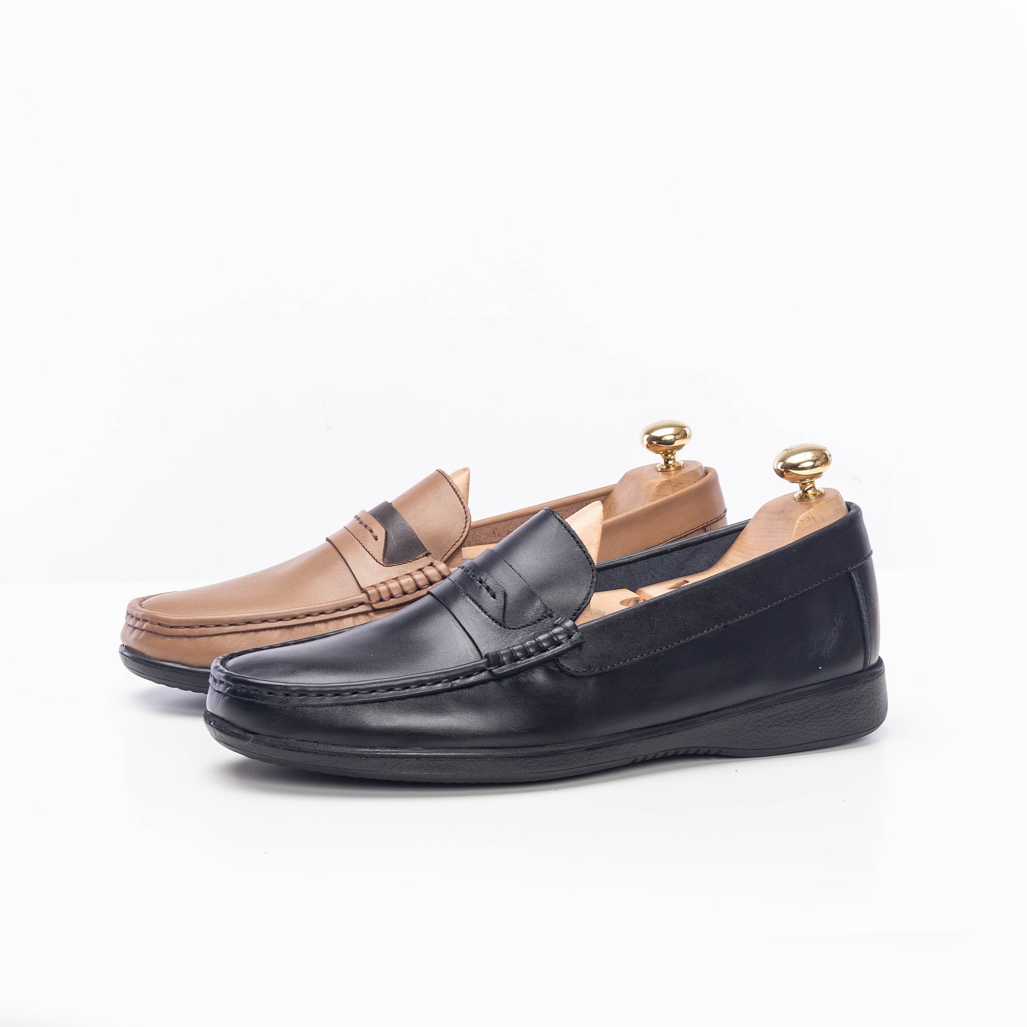 Volzak 5213 Mocassin en cuir beige