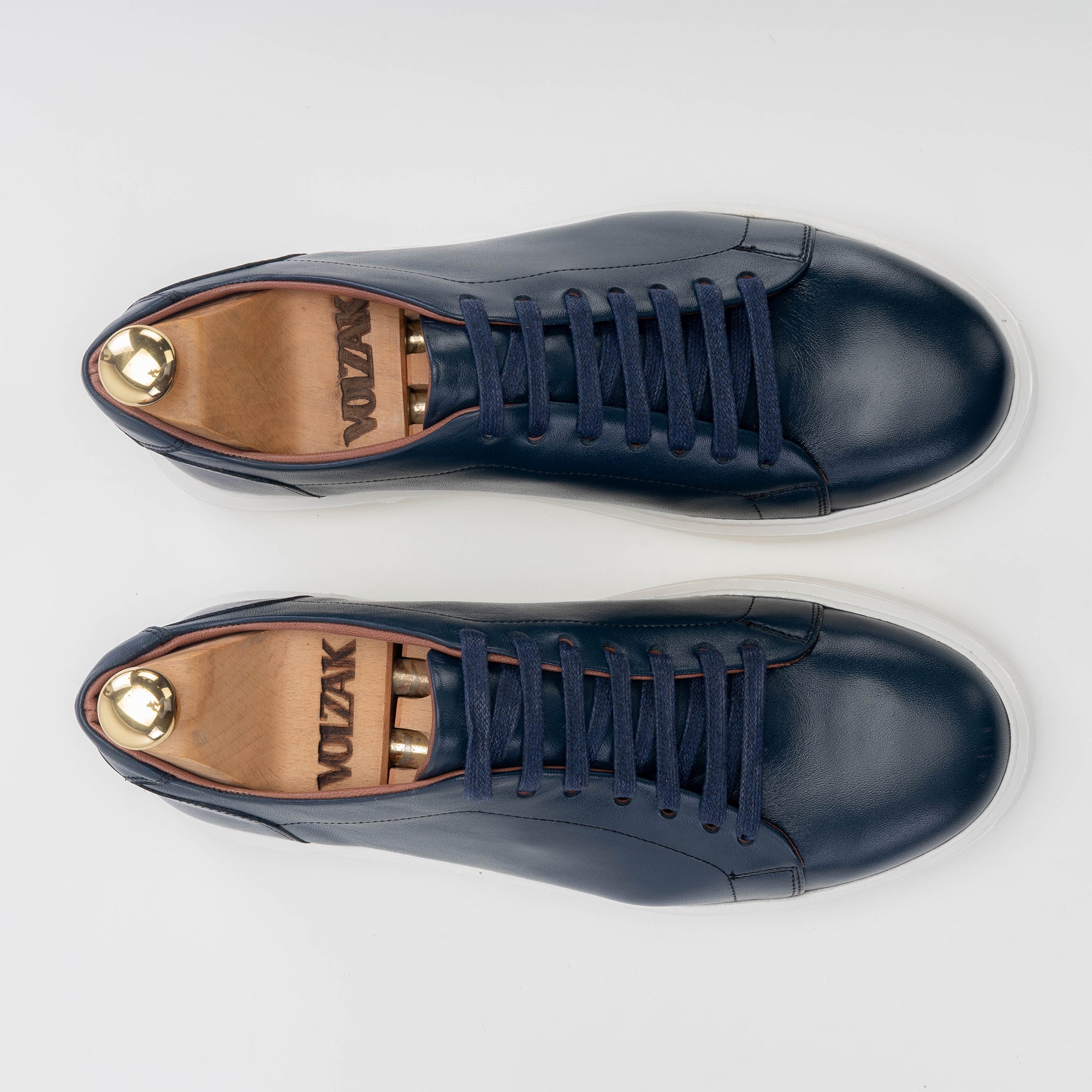 Volzak 5214 basket en cuir bleu
