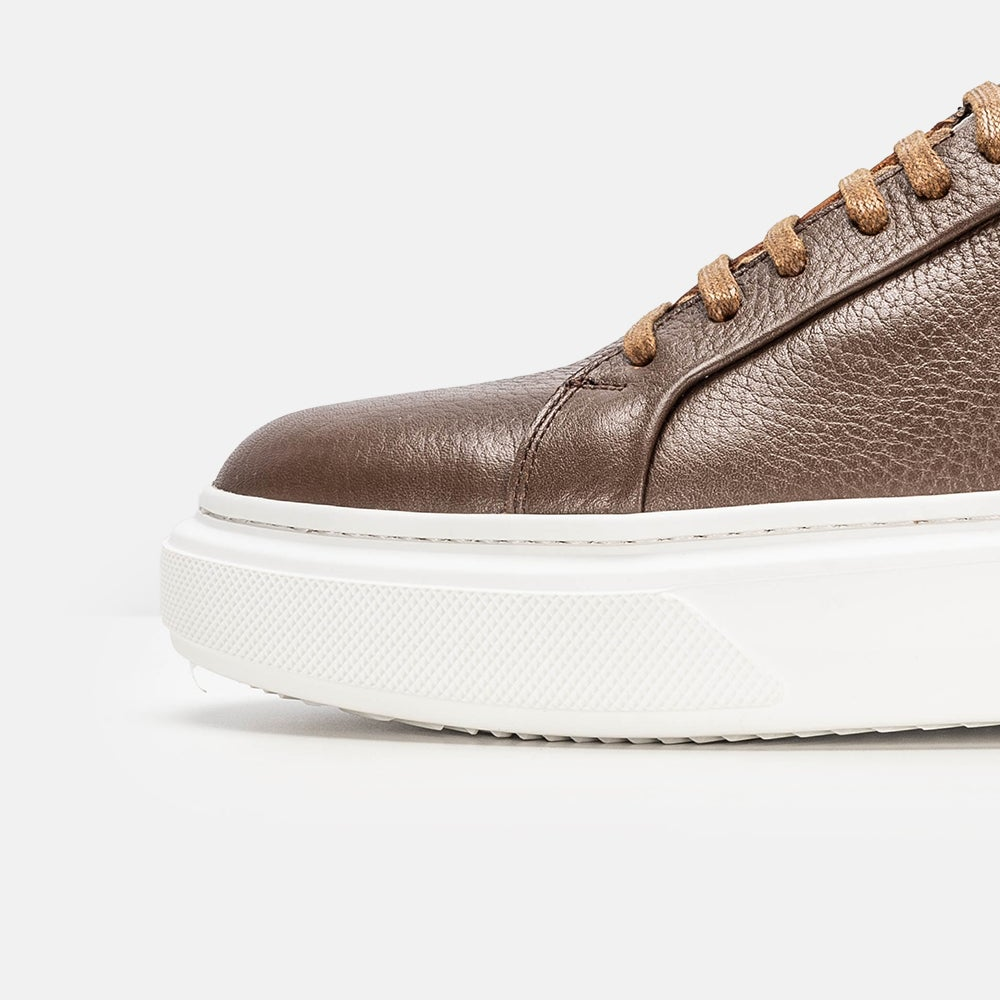 Volzak 400 Brown Leather Sneakers
