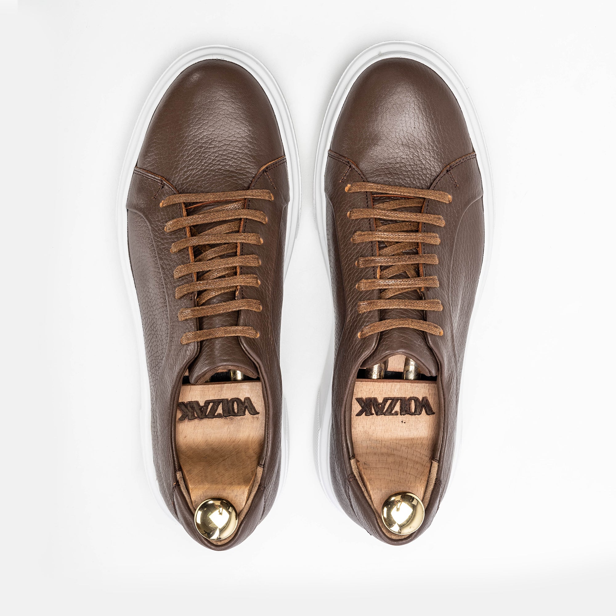 Volzak 400 Brown Leather Sneakers