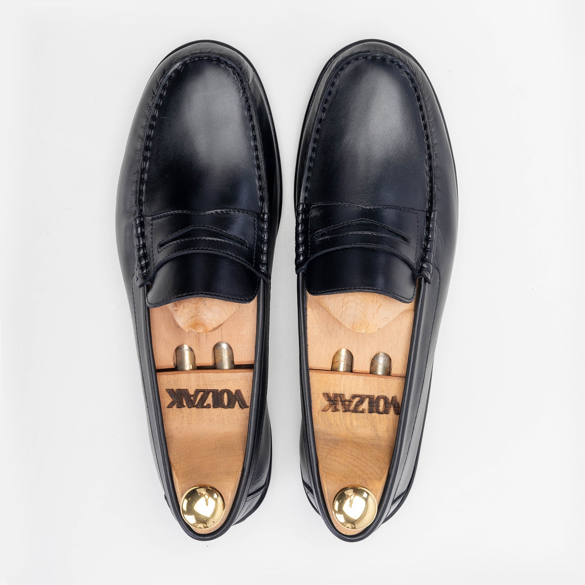 Volzak 5216 Mocassin en cuir noir