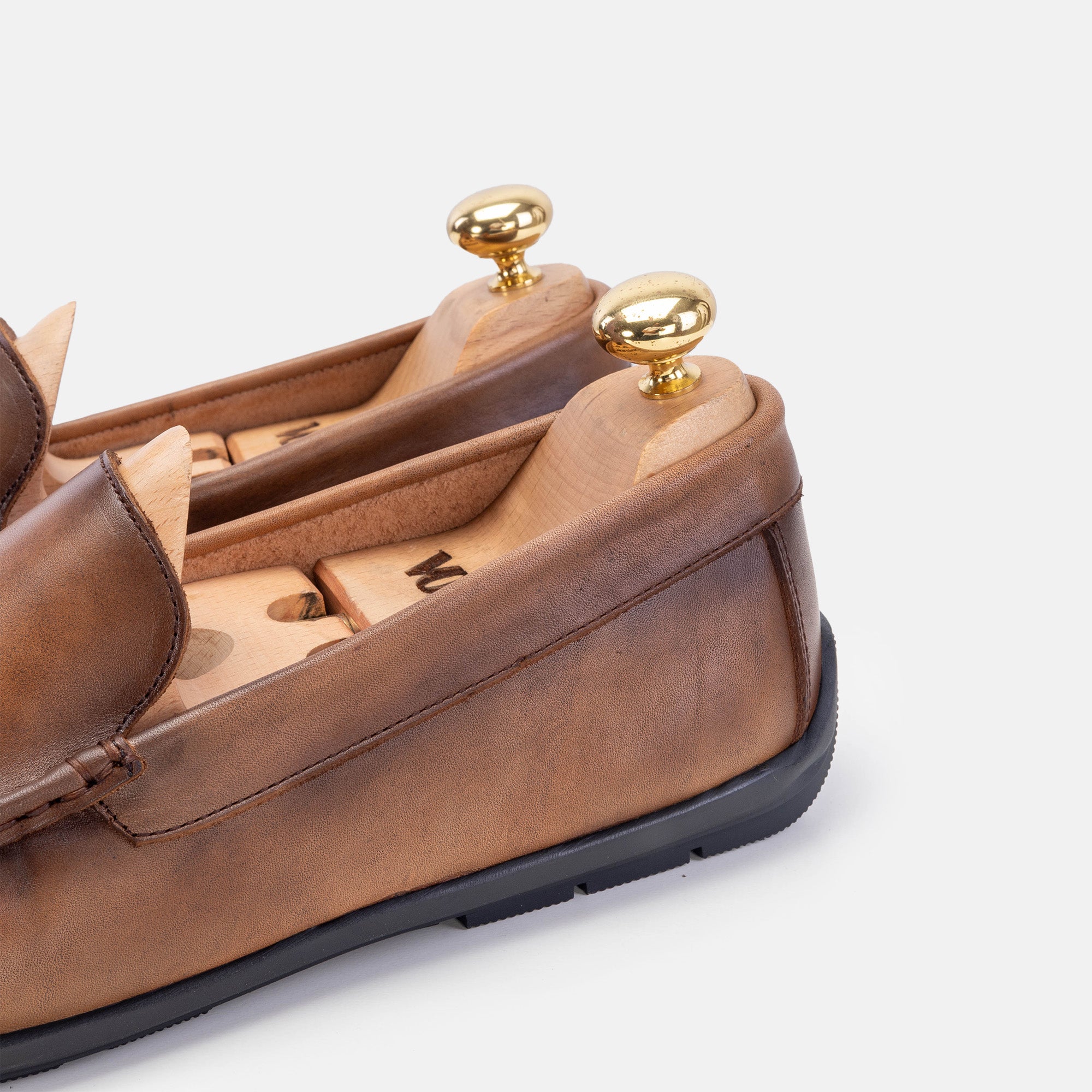 Volzak 5224 Mocassin en cuir marron vintage