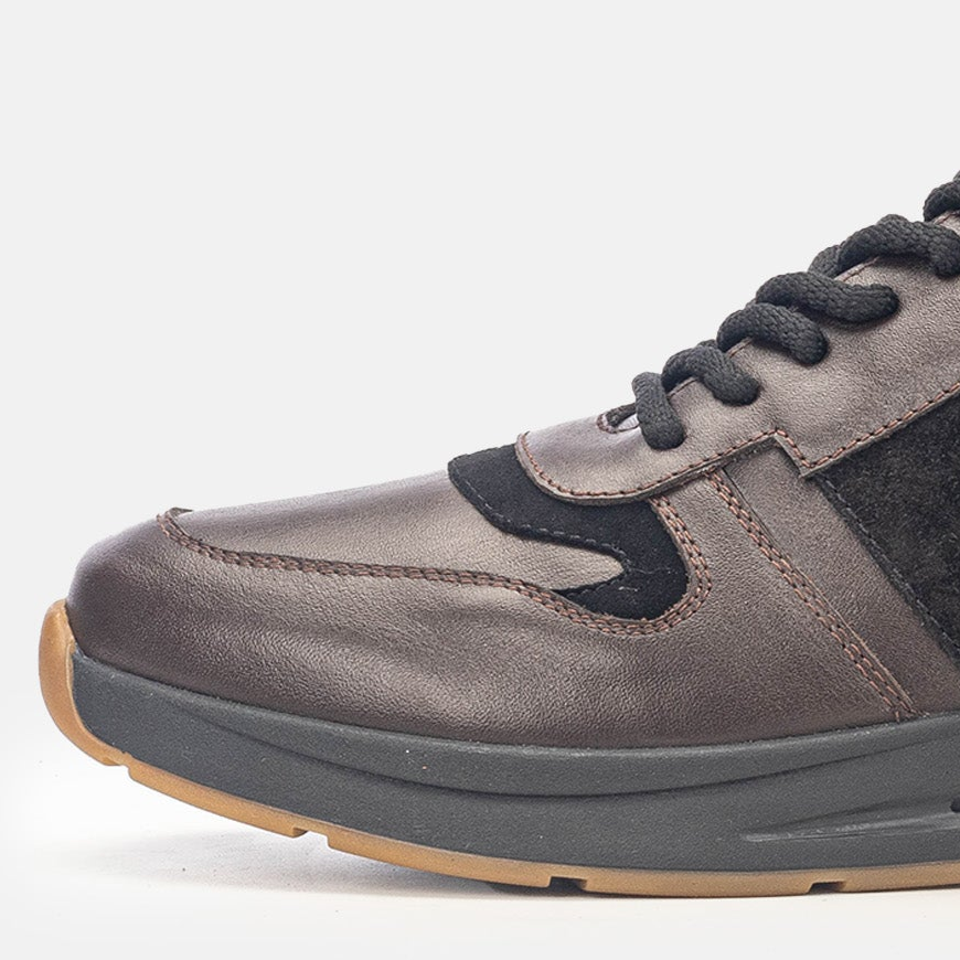 Volzak 3038 Leather Sneakers Brown Black