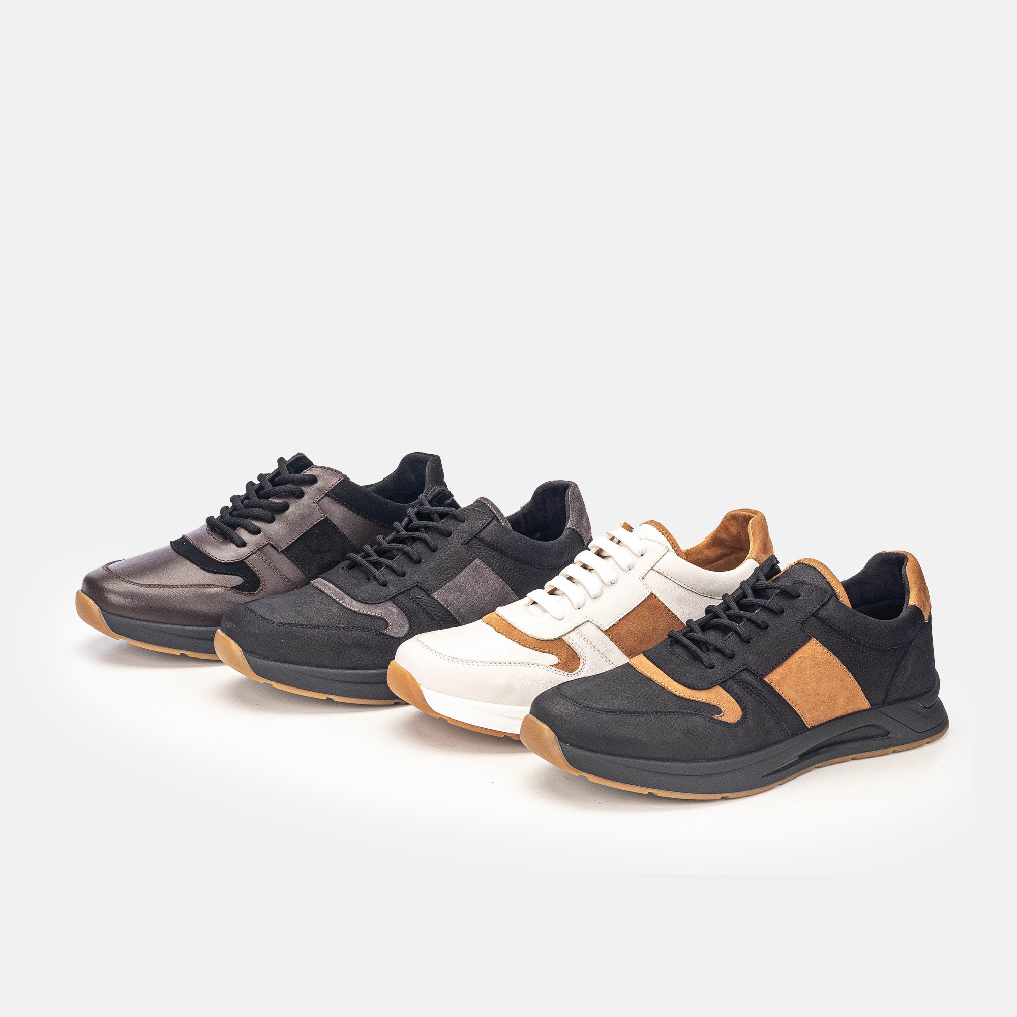 Volzak 3038 Leather Sneakers Brown Black