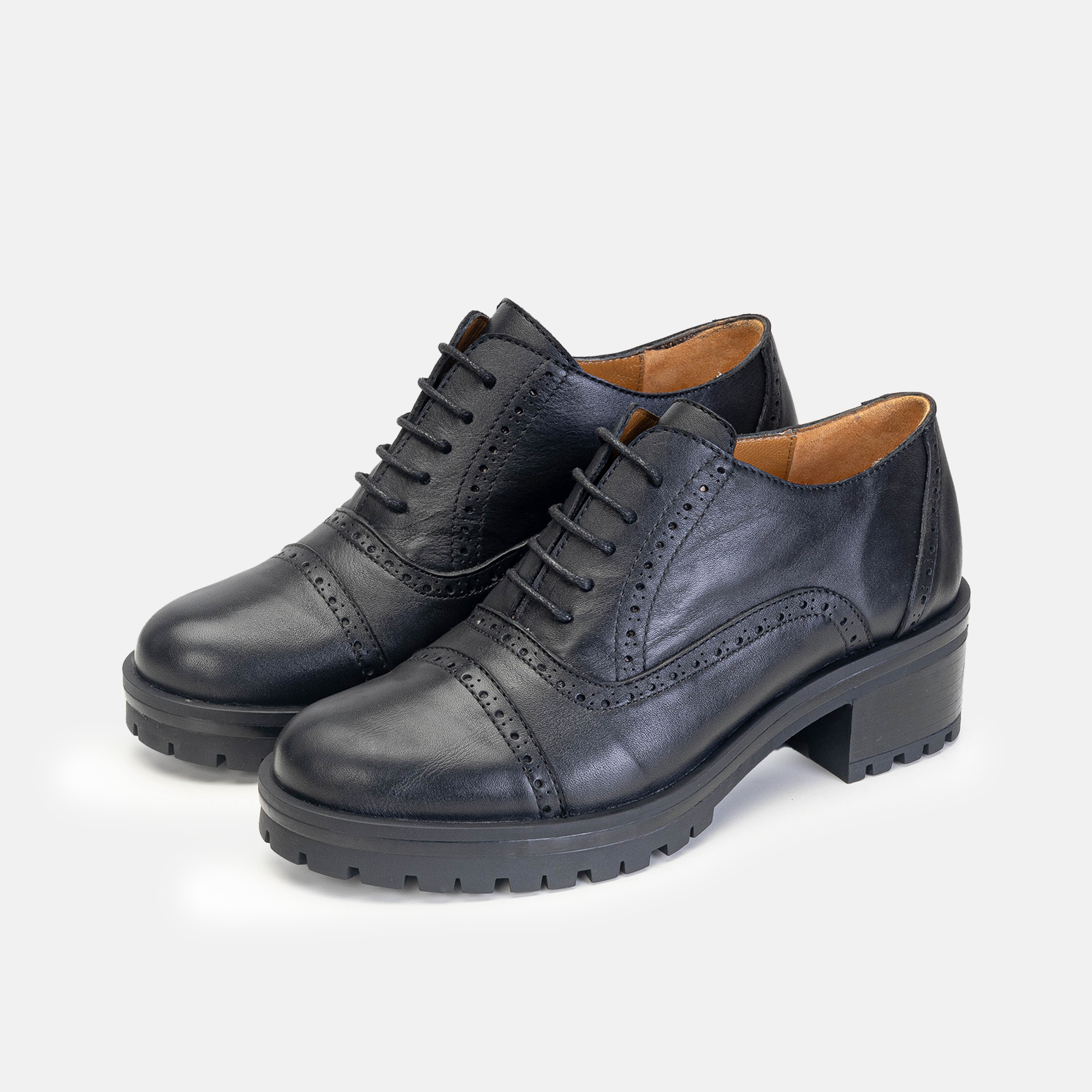 Volzak 2809 Black Leather Shoe