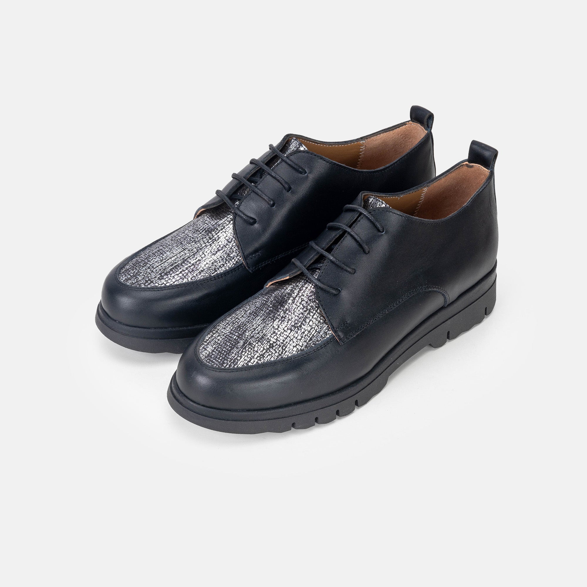 Volzak 2024 Chaussure en cuir Noir Argenté