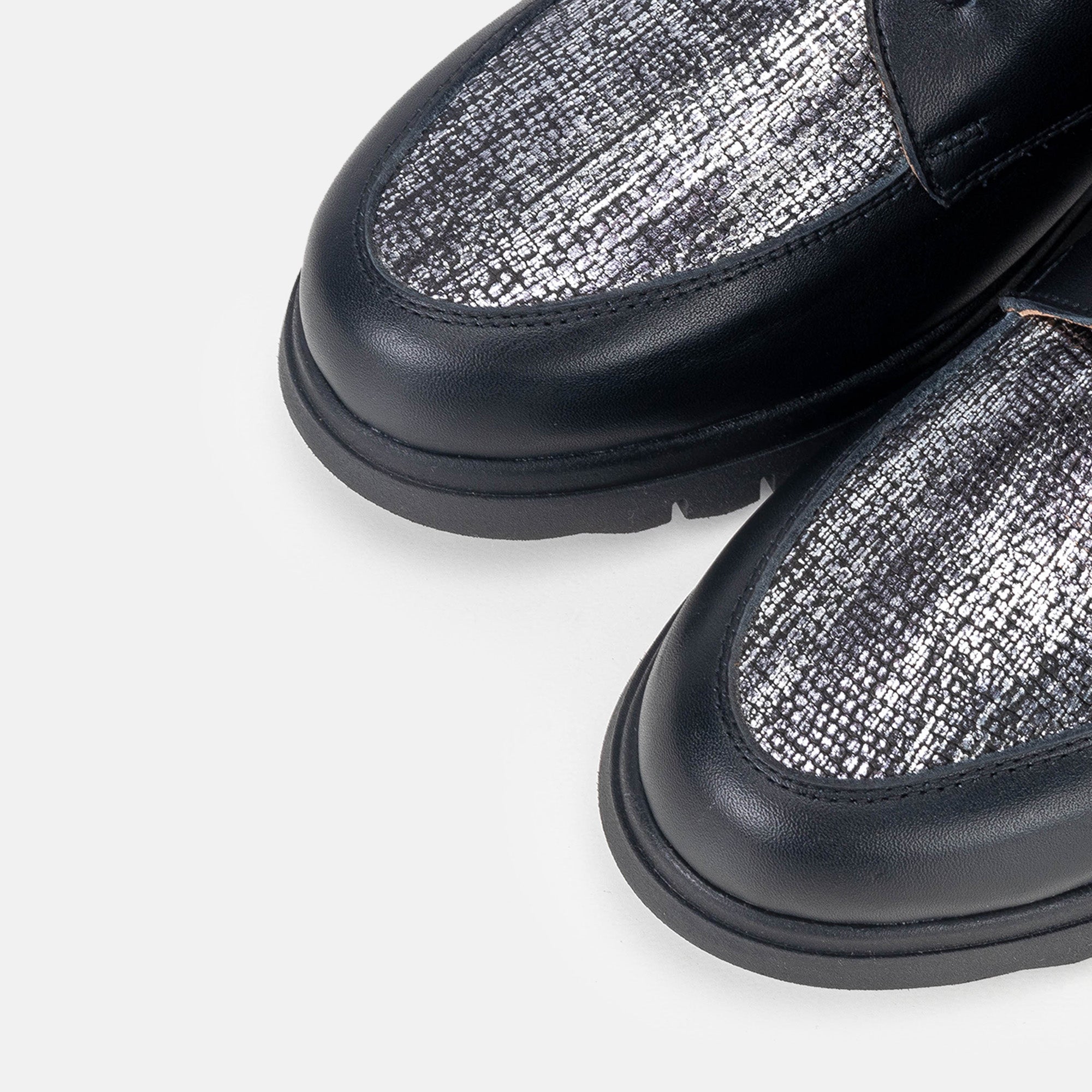 Volzak 2024 Chaussure en cuir Noir Argenté