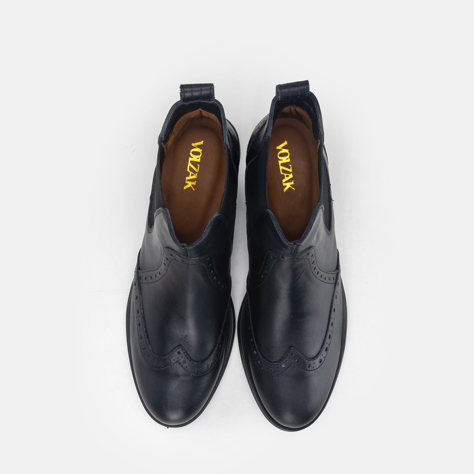 Volzak 3045 Black Leather Ankle Boot
