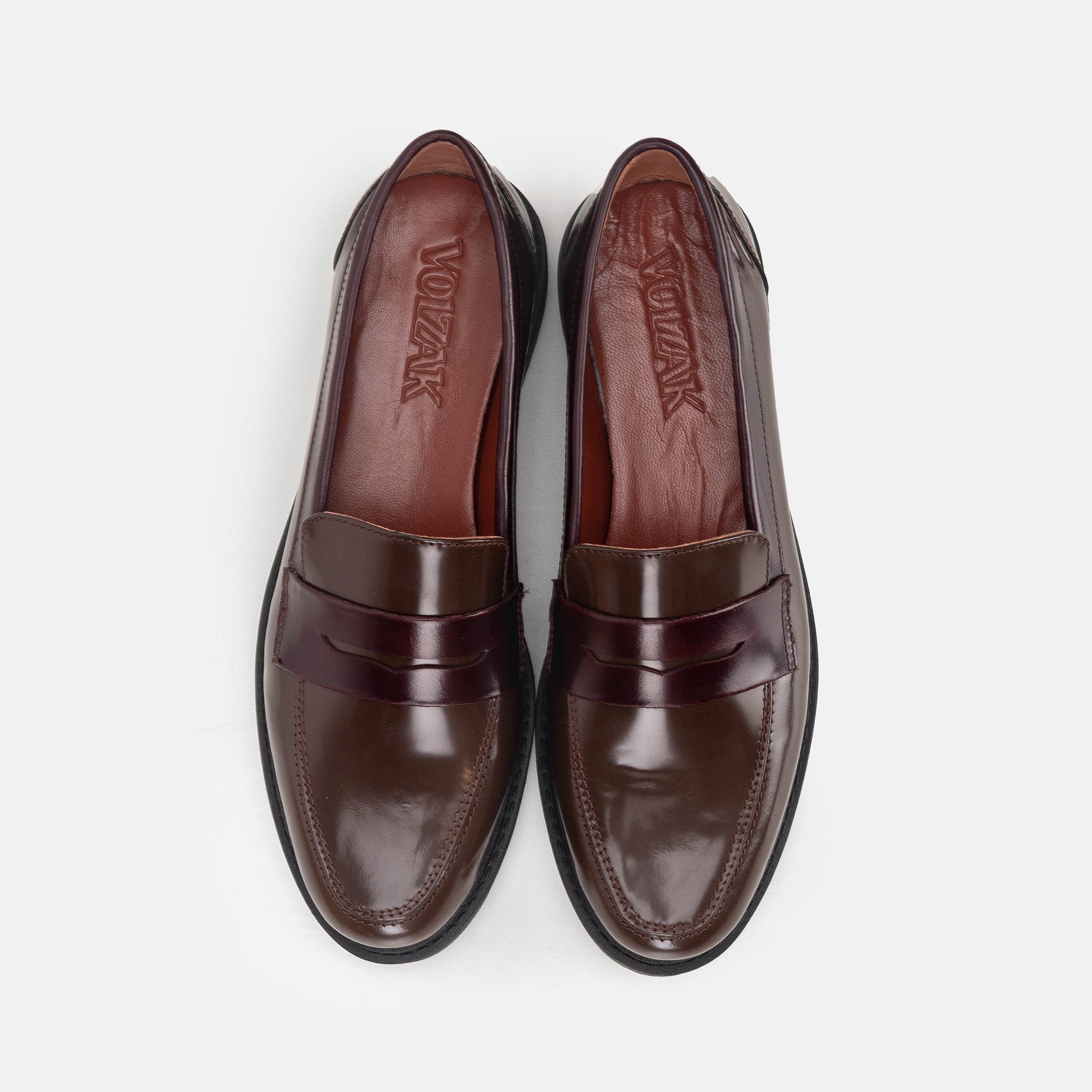 Volzak 0727 Chaussure en cuir Marron Vernis