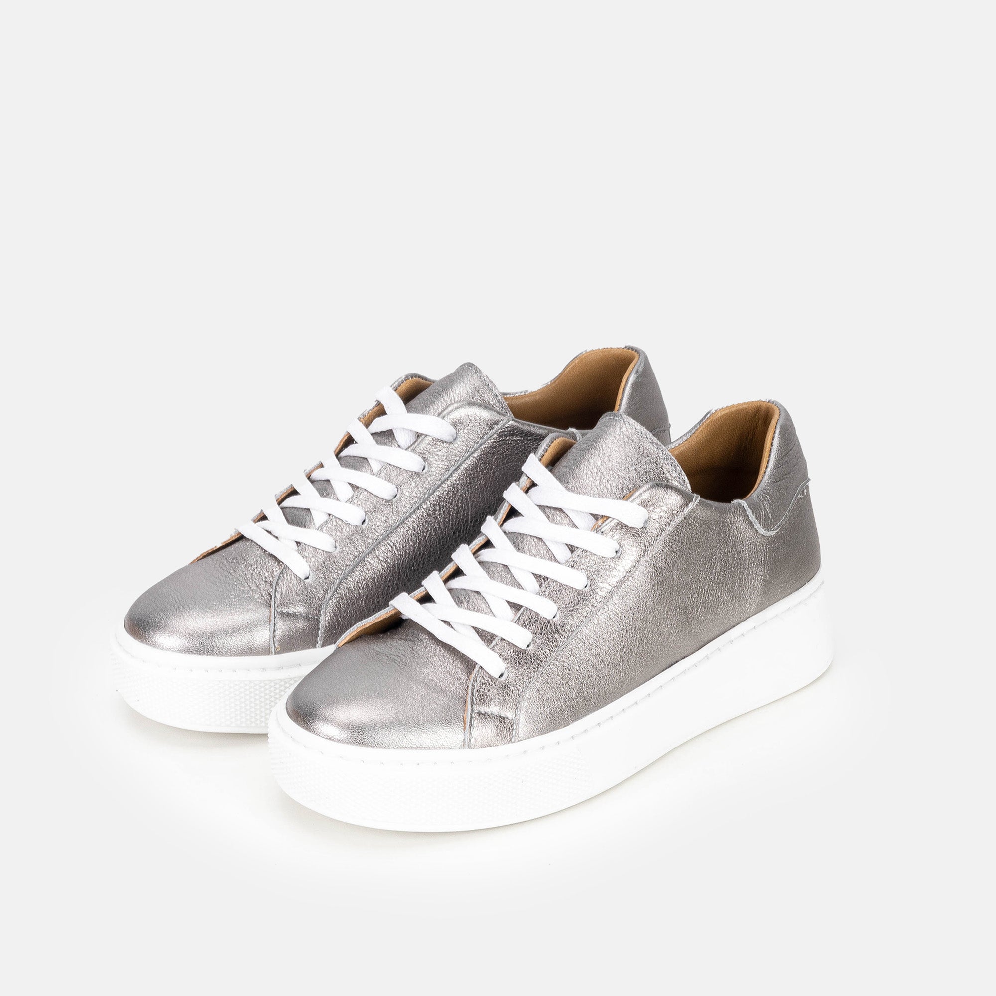 Volzak 2526 Basket en cuir Platinium