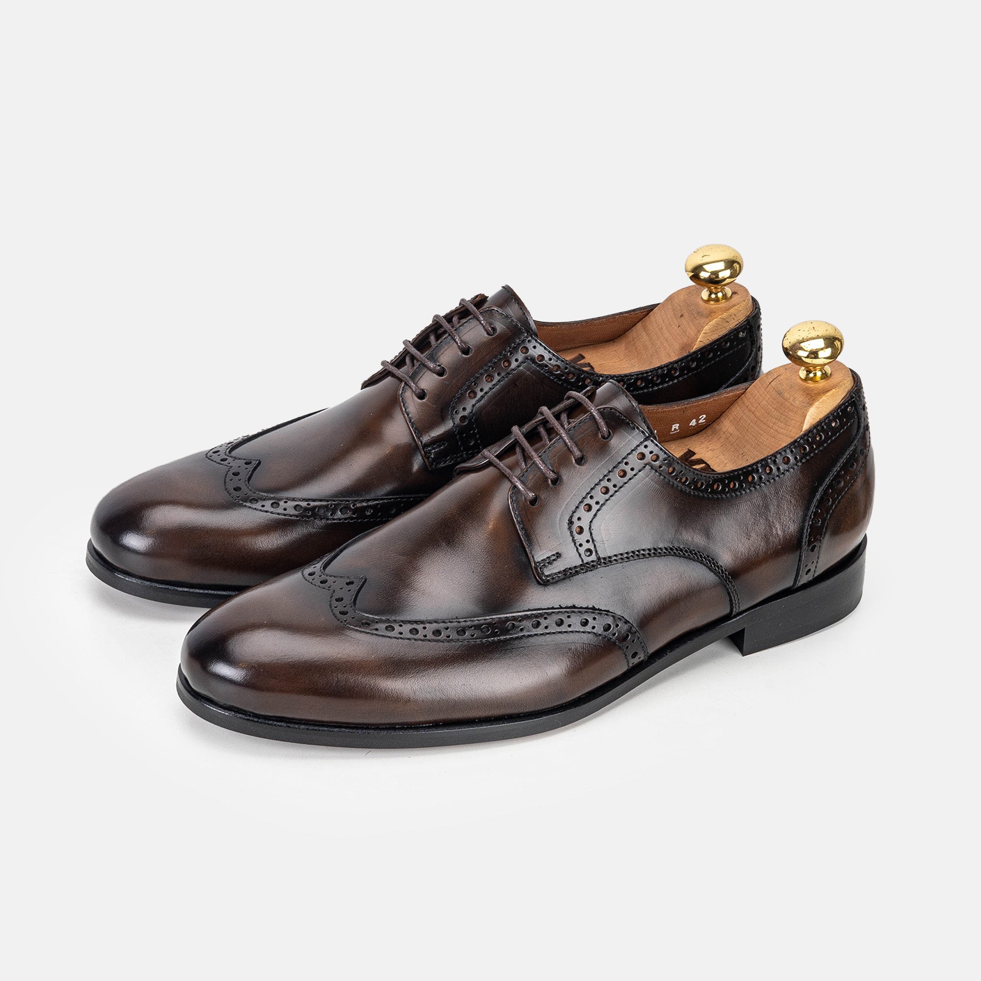 Volzak 5331 chaussure en cuir Démasquable Marron vintage