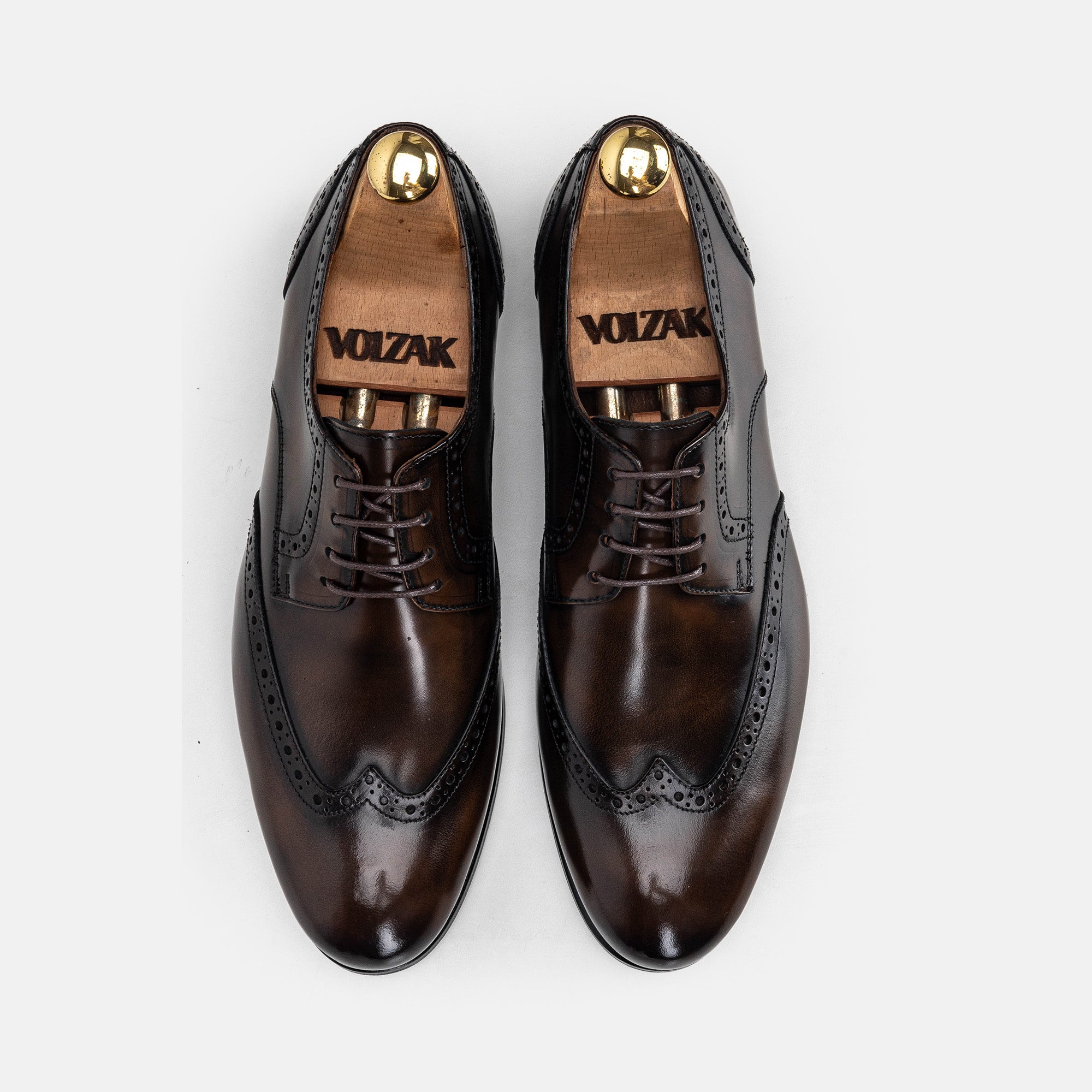 Volzak 5331 chaussure en cuir Démasquable Marron vintage