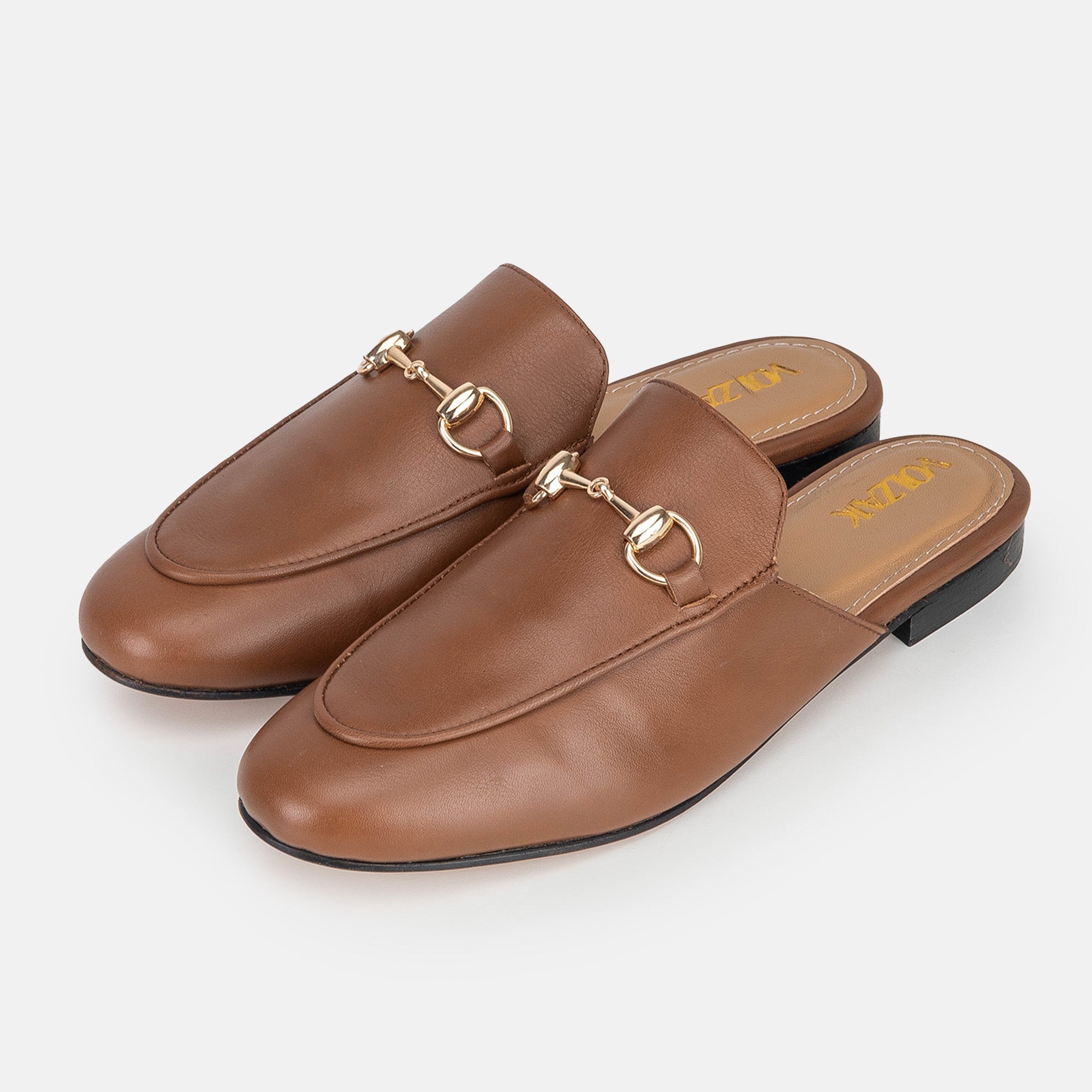 Volzak 3060 Mule en cuir Camel